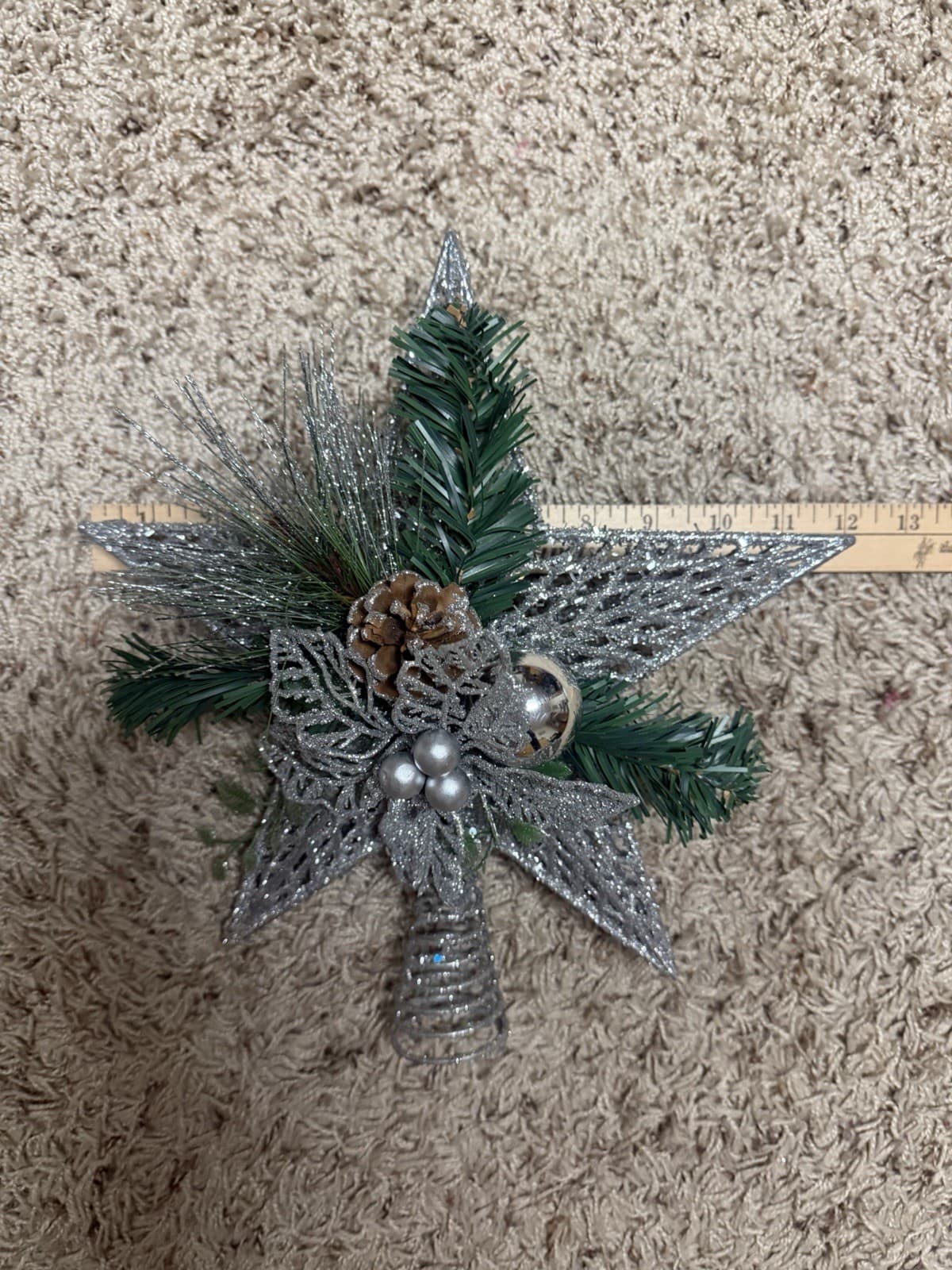 Christmas Tree topper silver star - Thumbnail 4