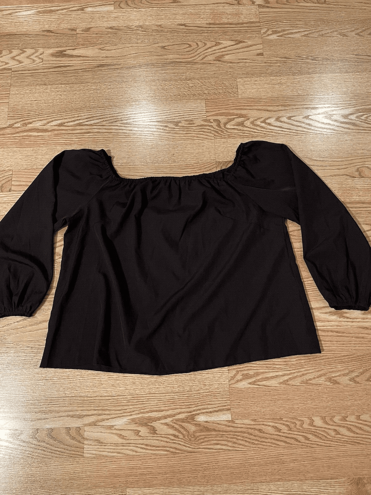 Earo black silky 2XL off shoulder blouse-NWOT