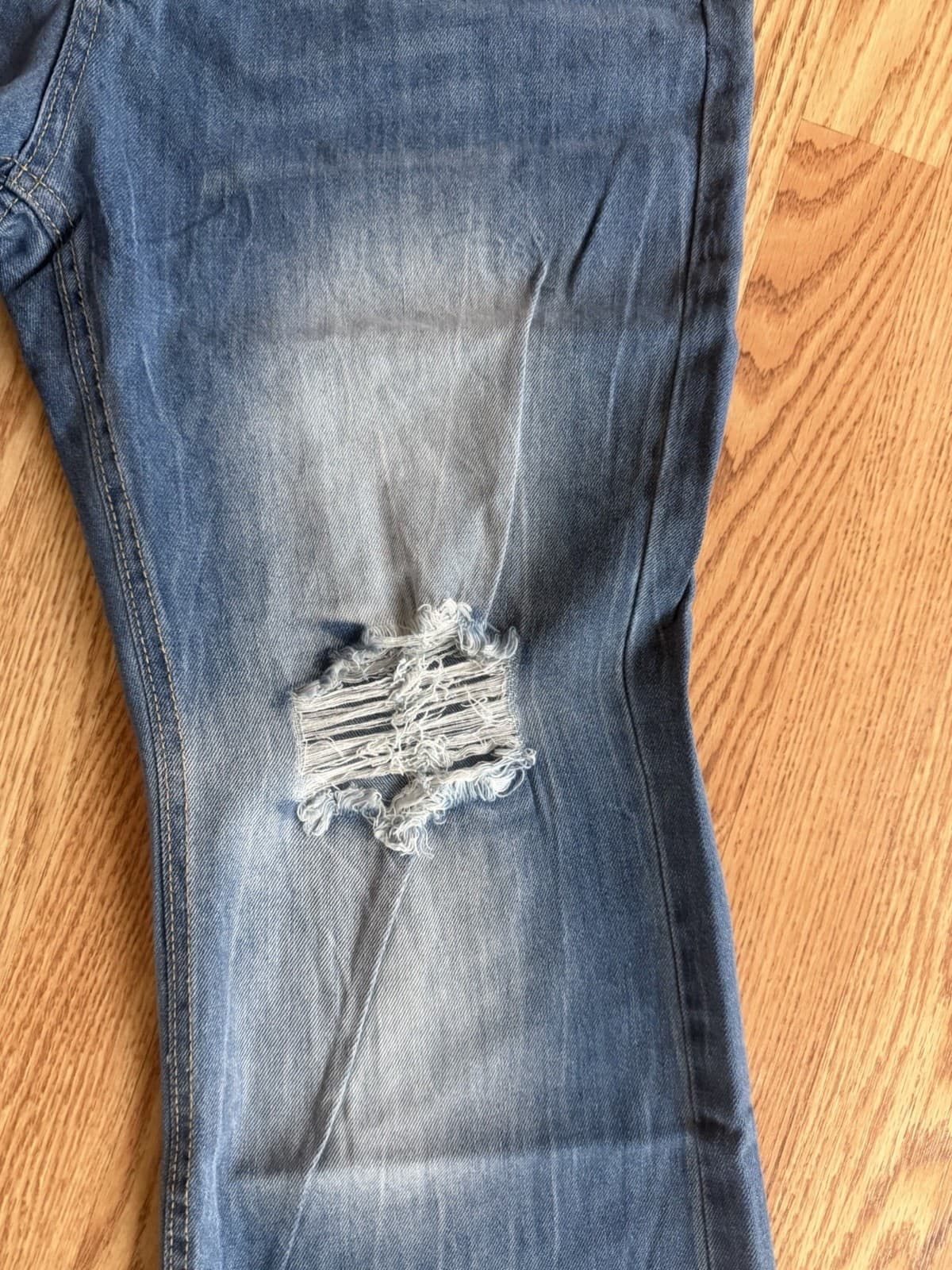 Women's Relaxed Fit Jeans Dark Blue Size Large - Thumbnail 8