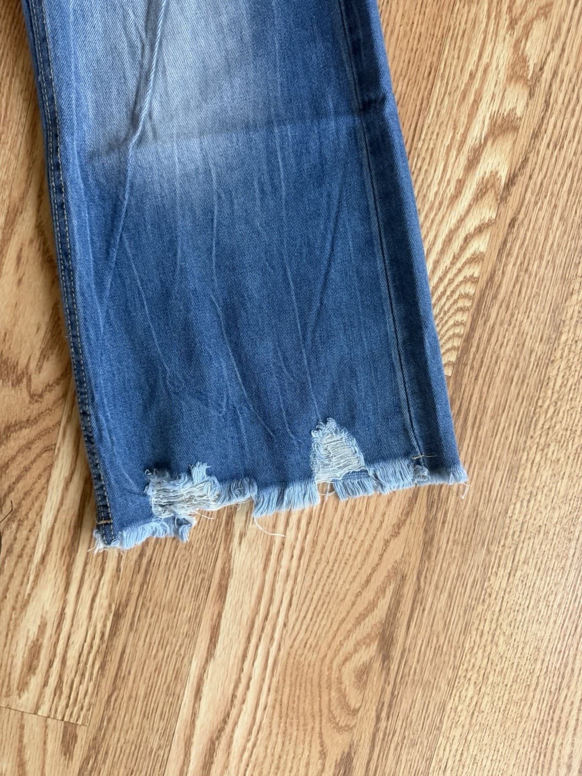 Women's Relaxed Fit Jeans Dark Blue Size Large - Thumbnail 9