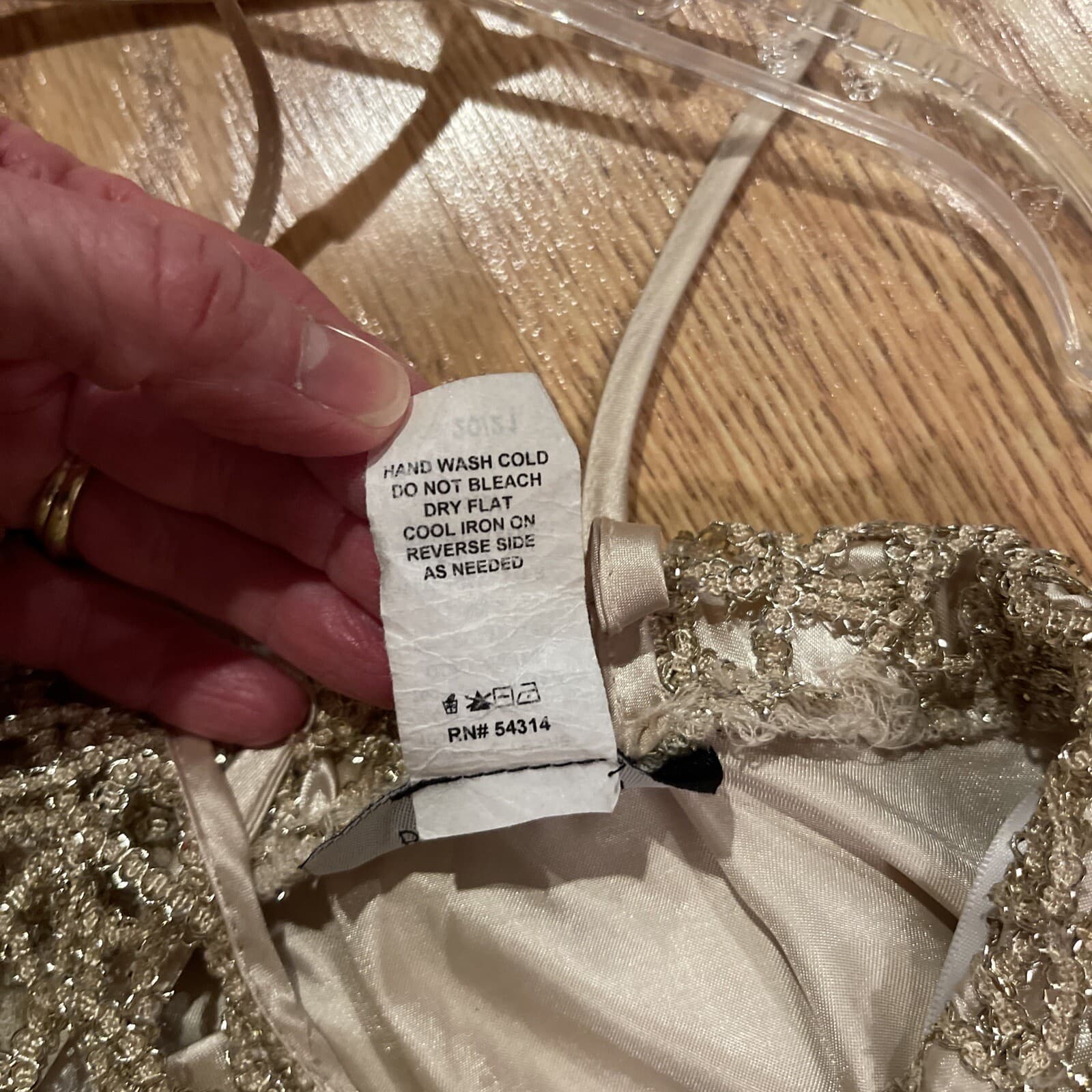 B. Darlin Prom Special Occassion Dress Gold Cream 20/21 - Thumbnail 6