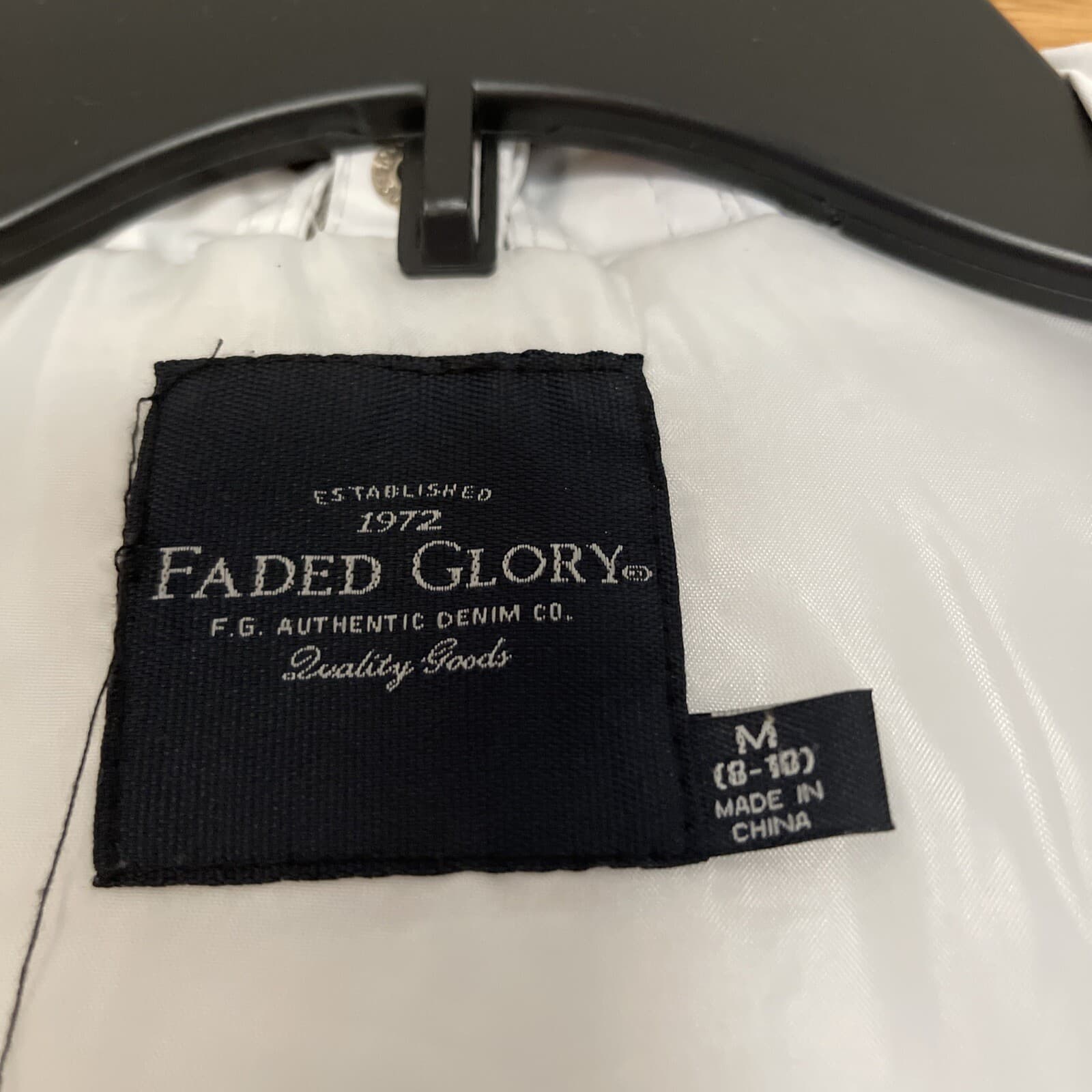 Faded Glory womens jacket Med. white fuschia - Thumbnail 2