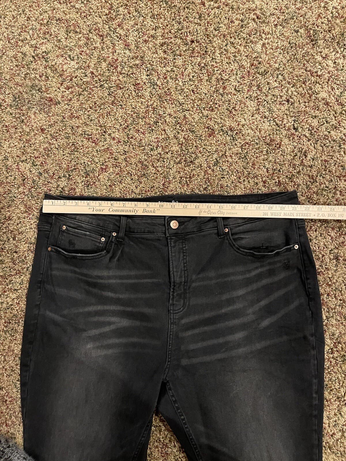 terra & sky womens jeans size 22W black destucted ankle/short - Thumbnail 2