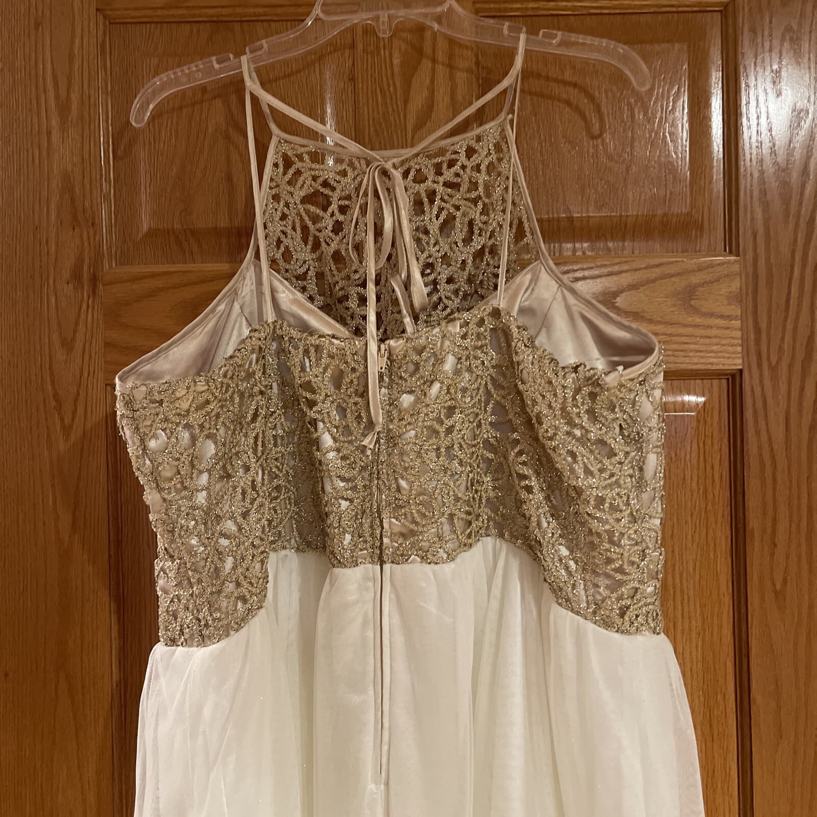 B. Darlin Prom Special Occassion Dress Gold Cream 20/21 - Thumbnail 3