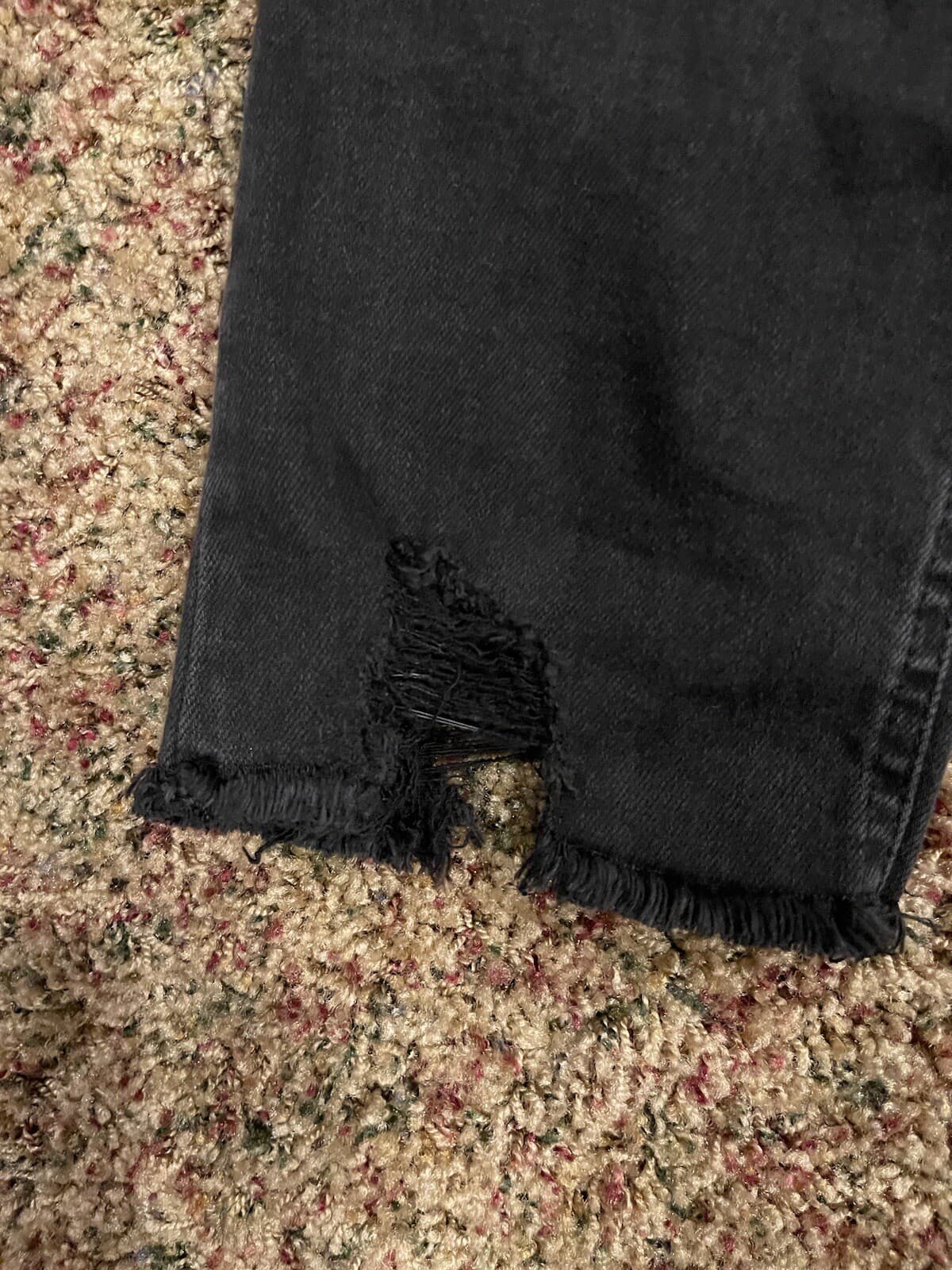 terra & sky womens jeans size 22W black destucted ankle/short - Thumbnail 5