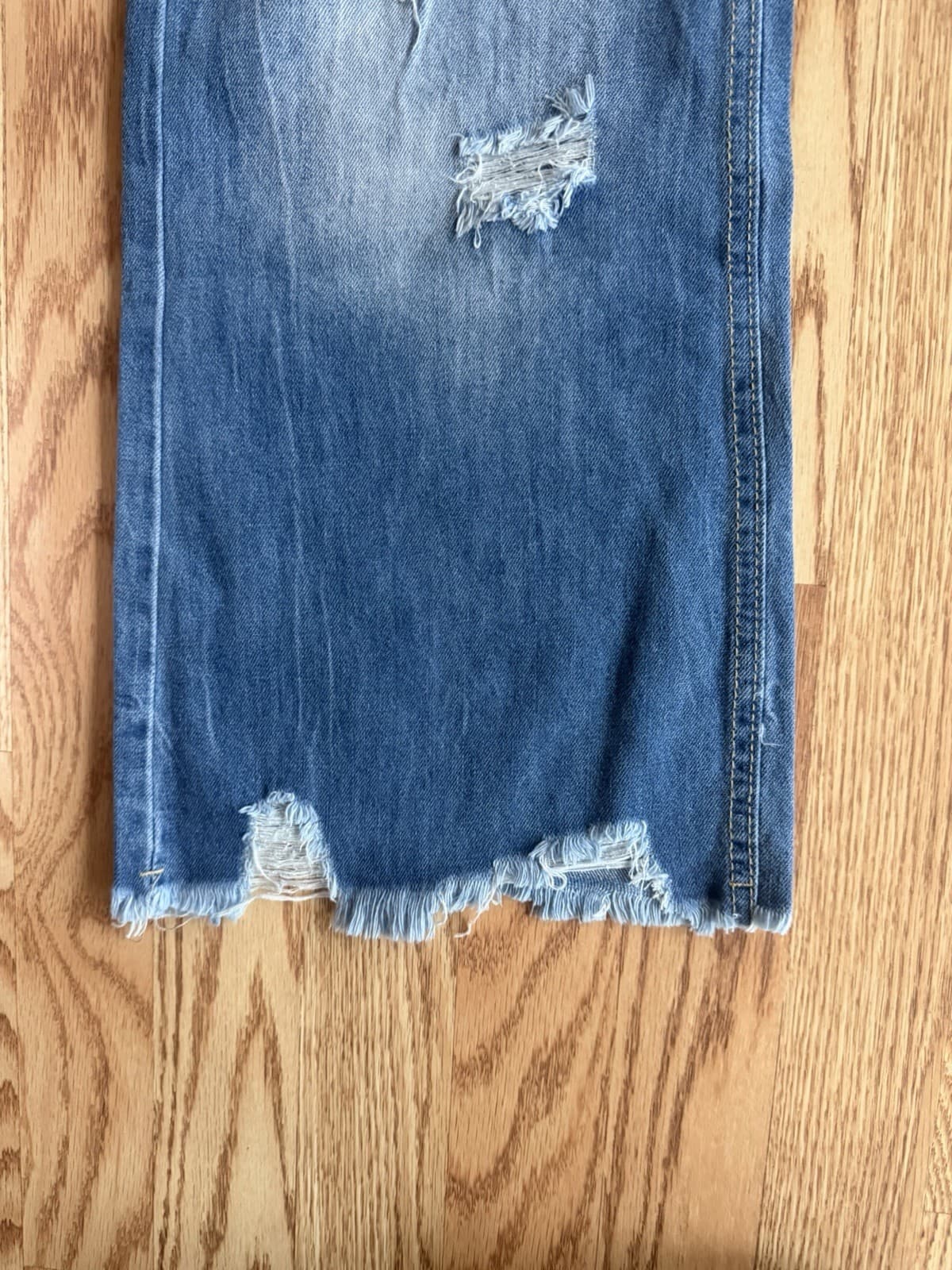 Women's Relaxed Fit Jeans Dark Blue Size Large - Thumbnail 7