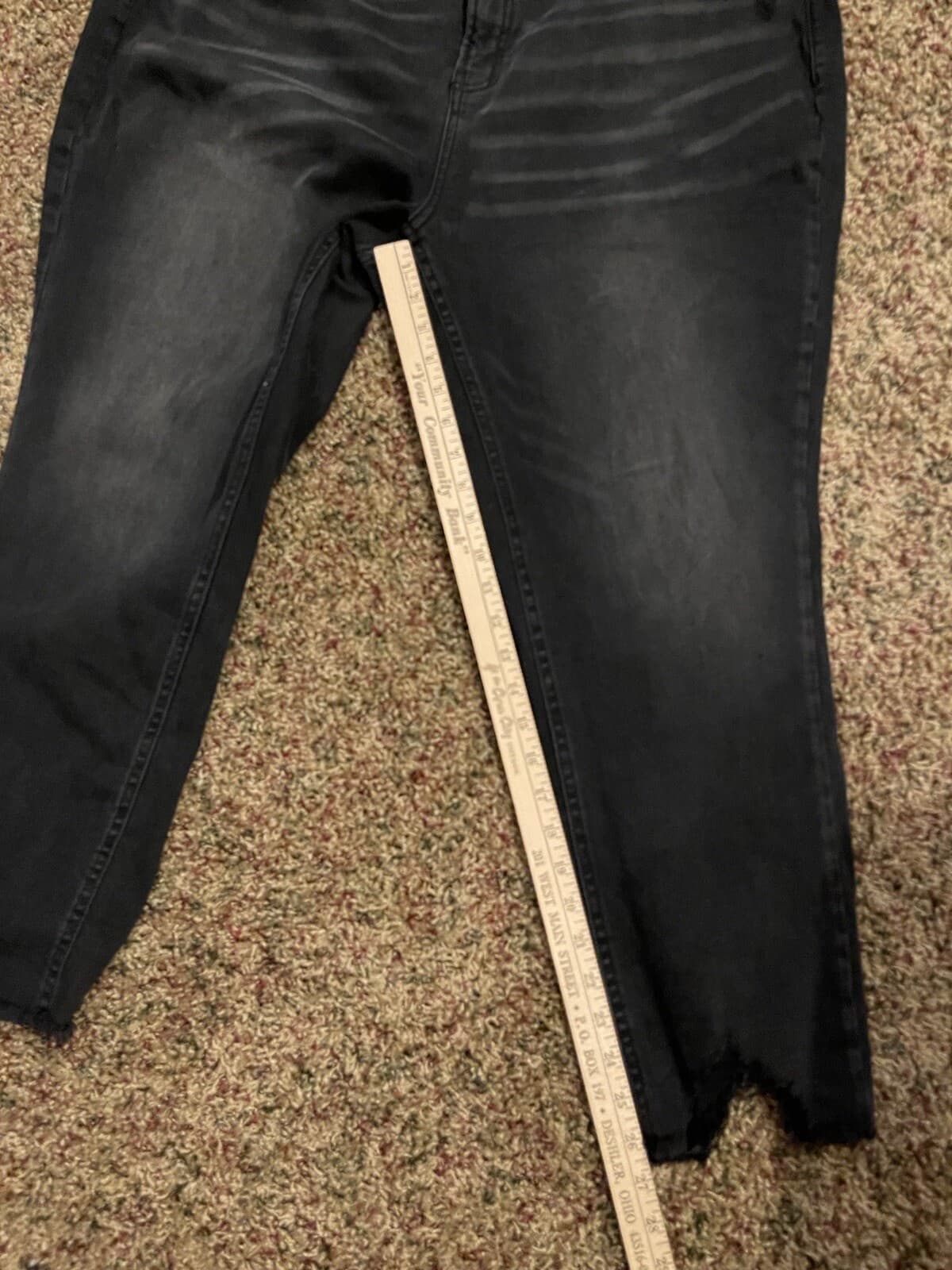 terra & sky womens jeans size 22W black destucted ankle/short - Thumbnail 4