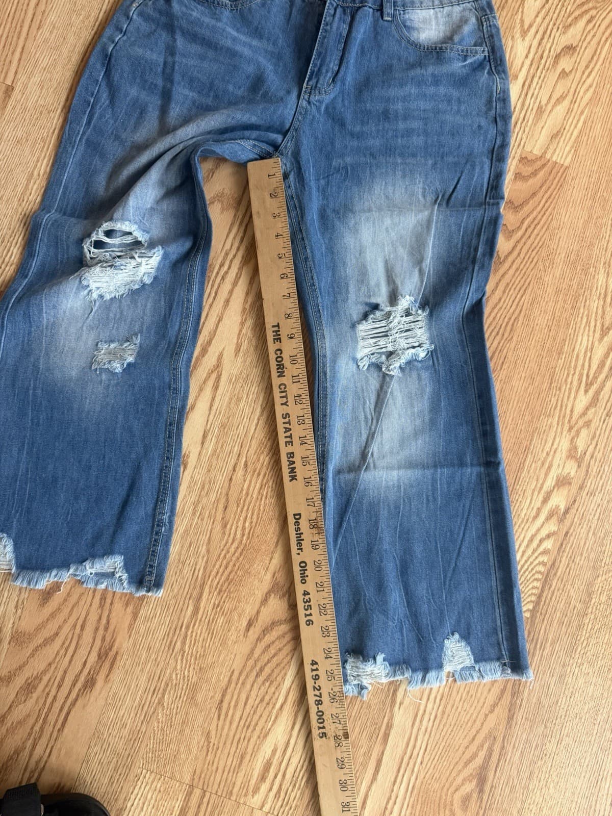 Women's Relaxed Fit Jeans Dark Blue Size Large - Thumbnail 5