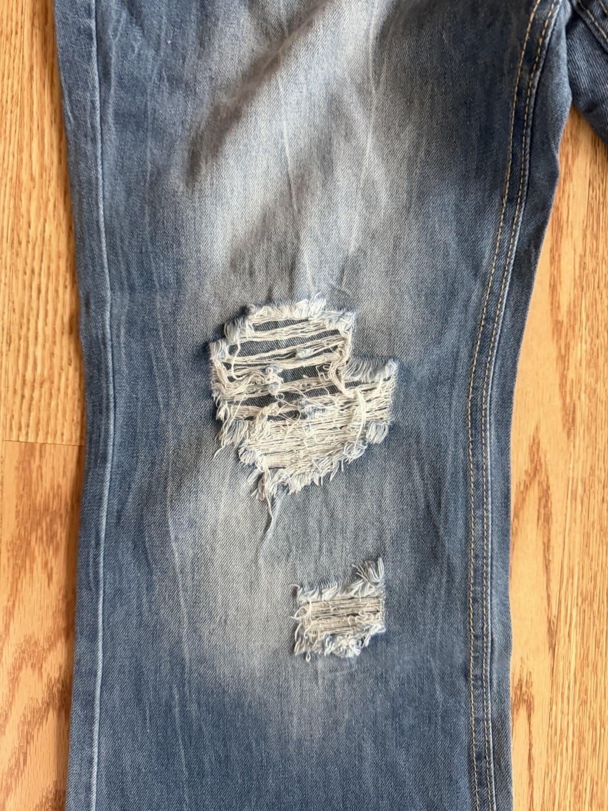 Women's Relaxed Fit Jeans Dark Blue Size Large - Thumbnail 6