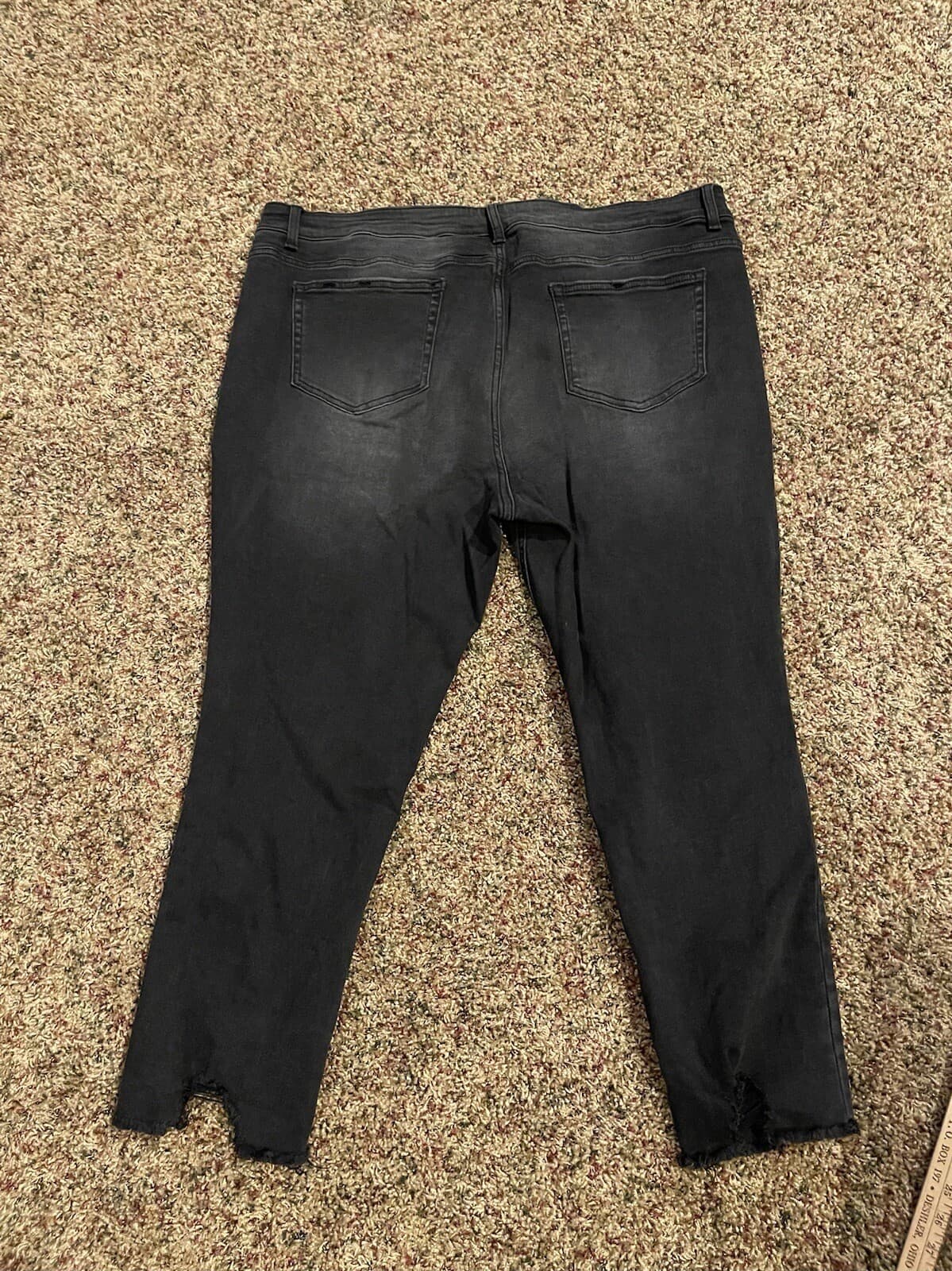 terra & sky womens jeans size 22W black destucted ankle/short - Thumbnail 6