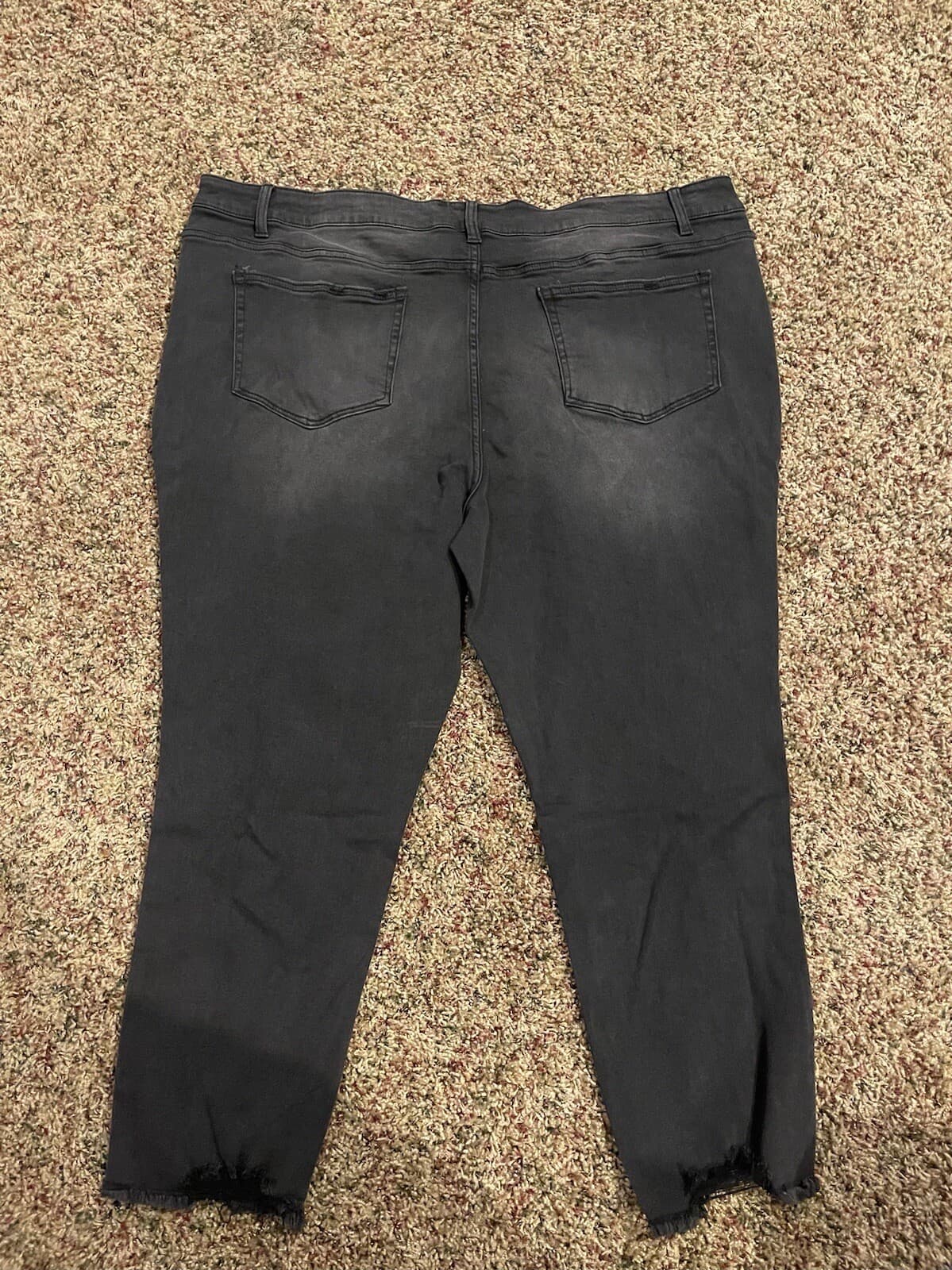 terra & sky womens jeans size 24W black destucted high rise crop NWT - Thumbnail 5