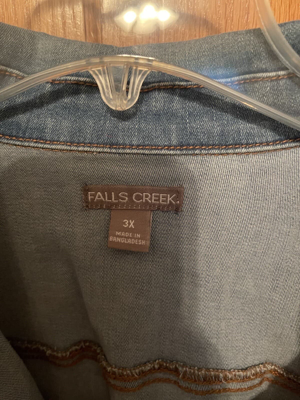 Falls Creek Denim Jacket 3X Med Blue - Thumbnail 2