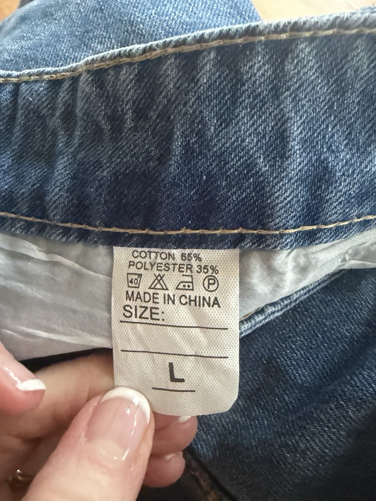 Women's Relaxed Fit Jeans Dark Blue Size Large - Thumbnail 11