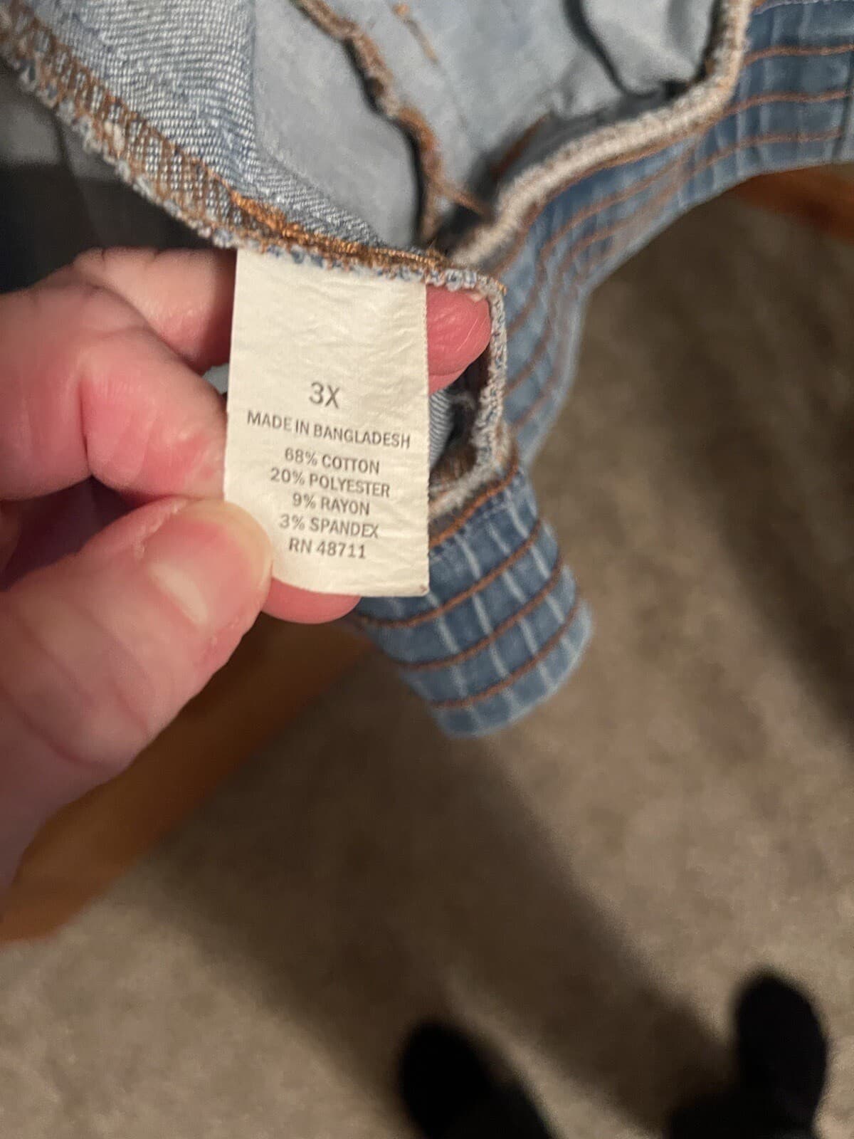 Falls Creek Denim Jacket 3X Med Blue - Thumbnail 3