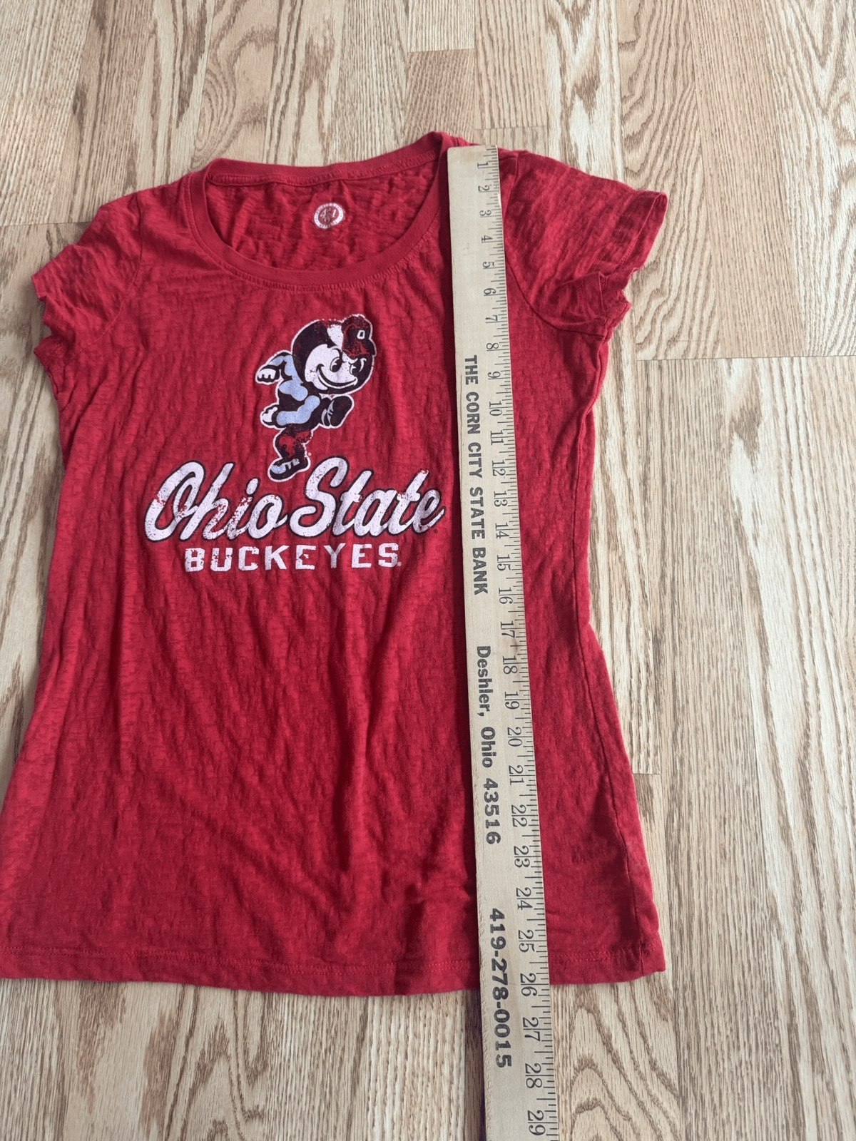 Ohio State Buckeyes red short sleeve 4th & 1 Apparel Womens' Large - Thumbnail 5