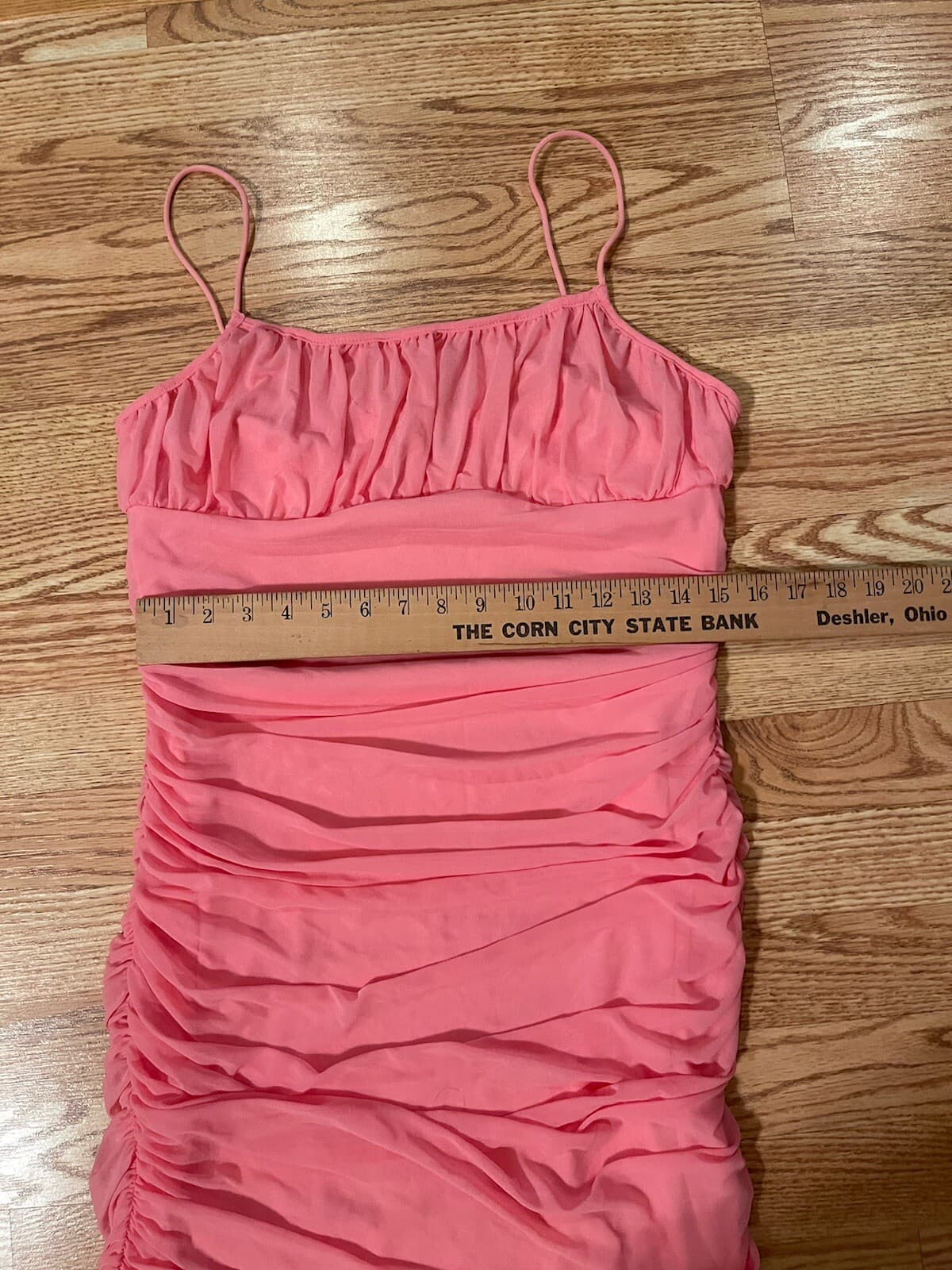 Shein EZwear pink cinched spaghetti strap dress 1XL-NWT - Thumbnail 4