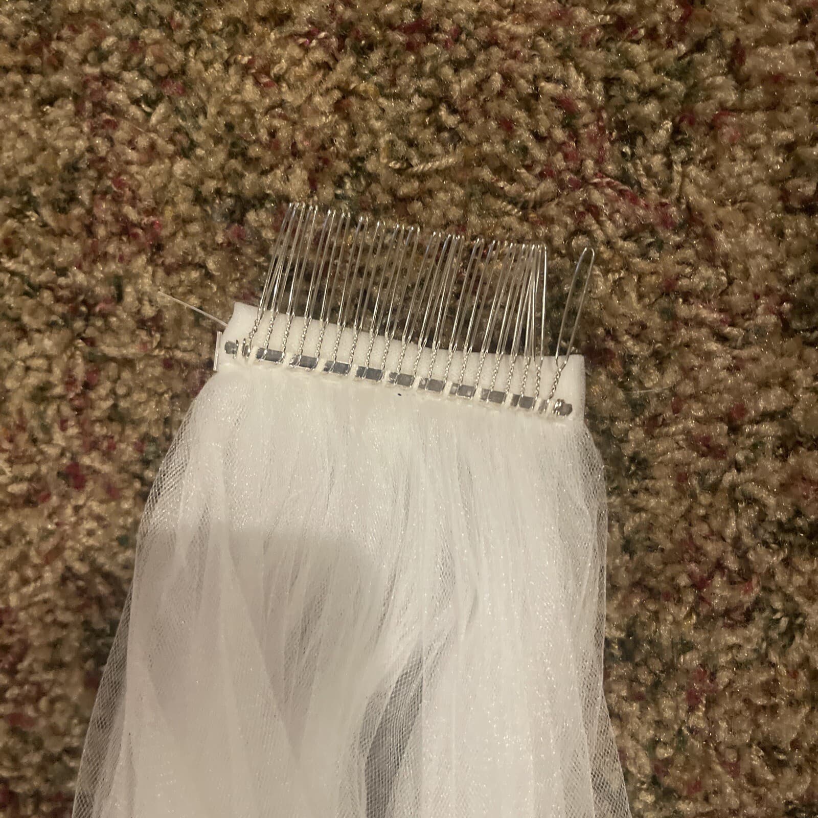 Bride Veil With Attached Comb - Thumbnail 3