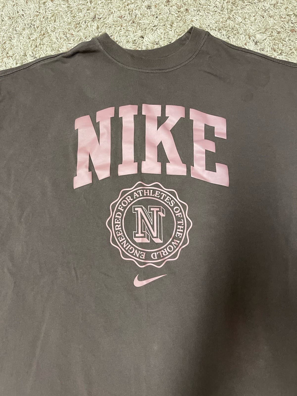 Nike Tee Oversized Womans XL brown pink - Thumbnail 2