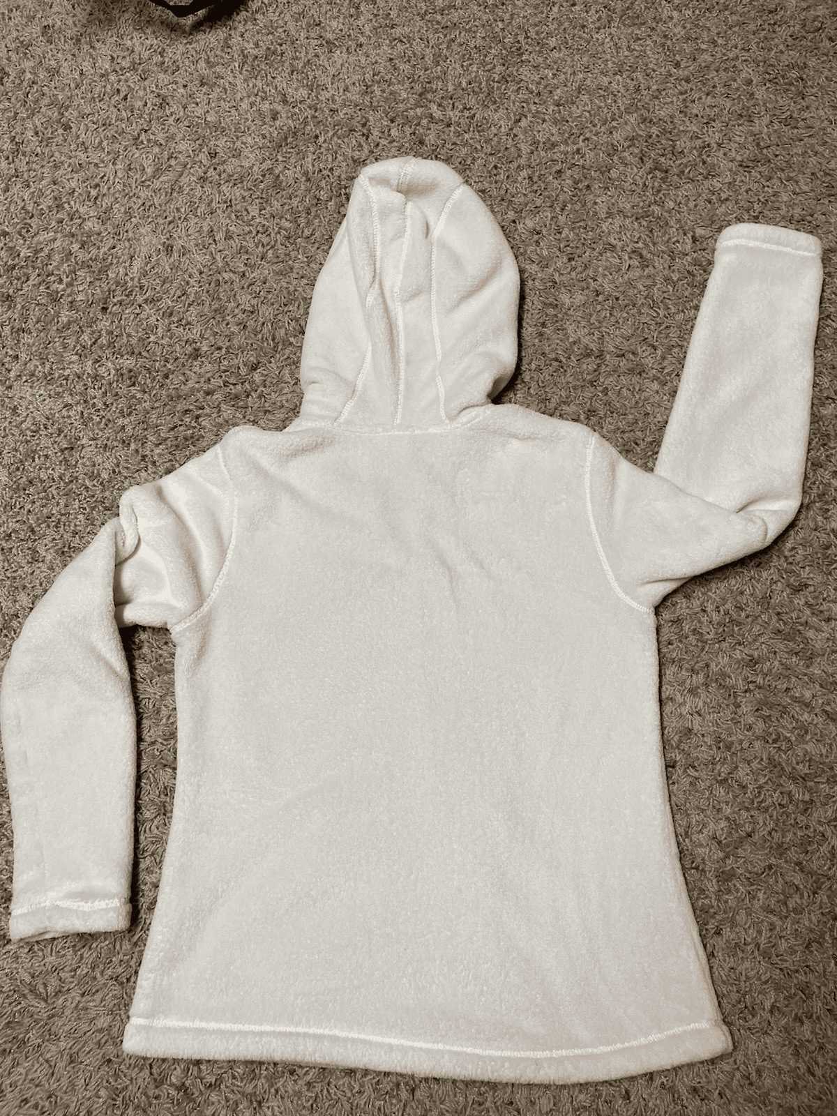 Danskin Now White soft fuzzy zip hooded jacket L/G (12-14) - Thumbnail 5