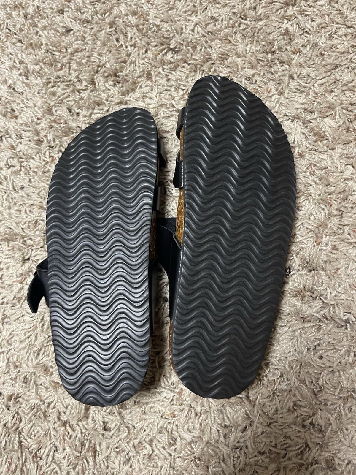 Black SOFT SOLE SLIP ON Sandals women size 7 (38) NEW - Thumbnail 2