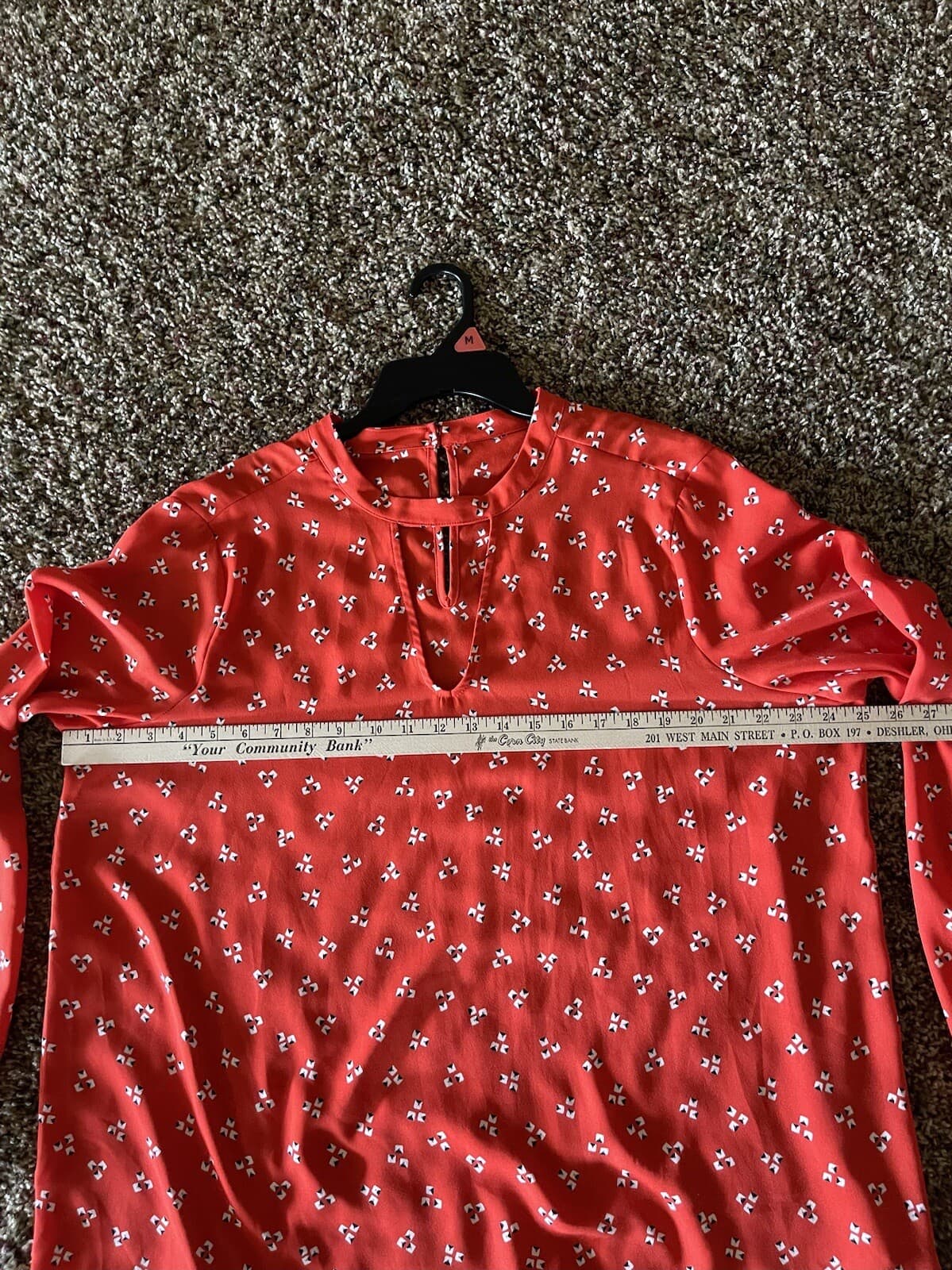 Orange colorful plus size blouse cutout neck - Thumbnail 3