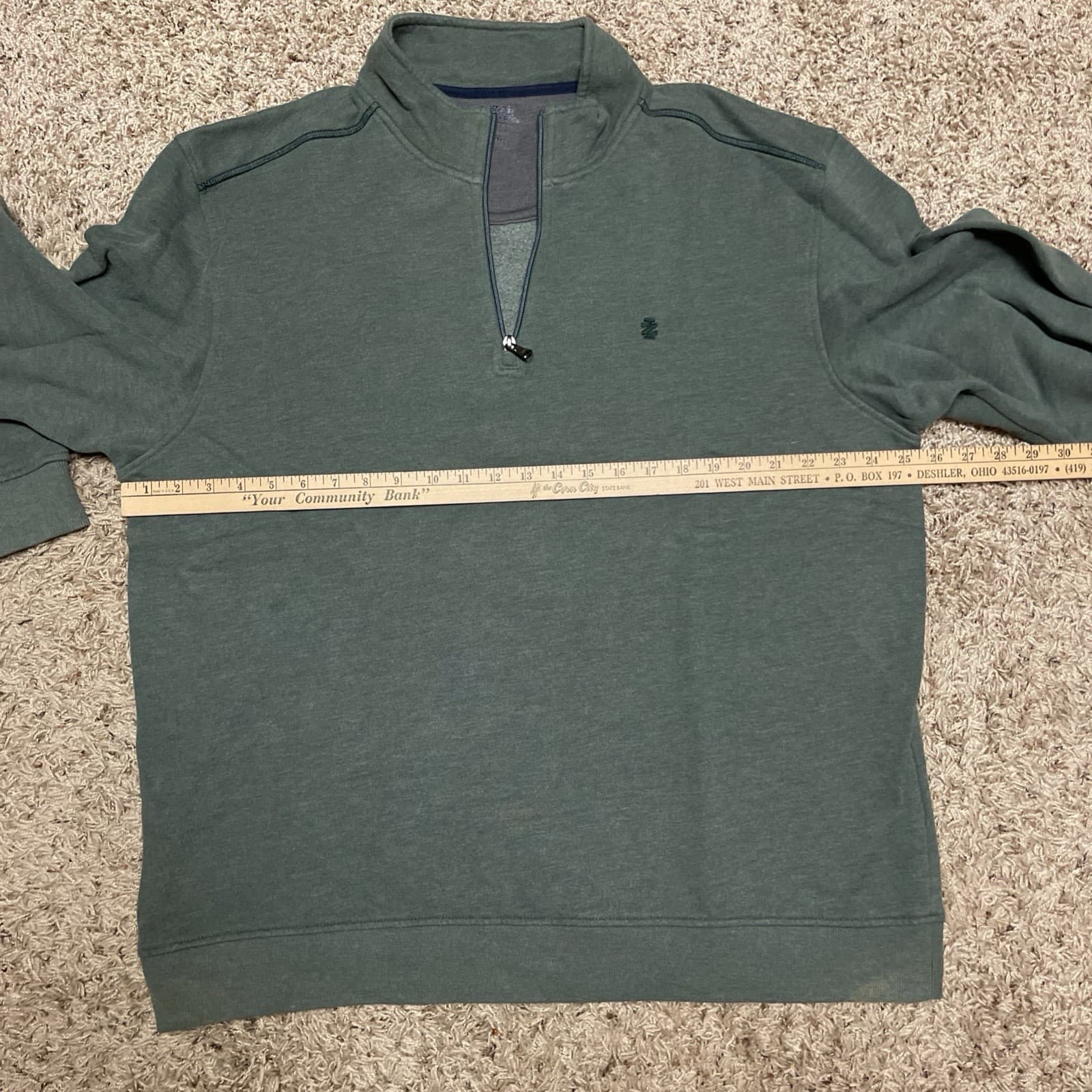 mens’ Izod green 1/4 zip XXL - Thumbnail 4