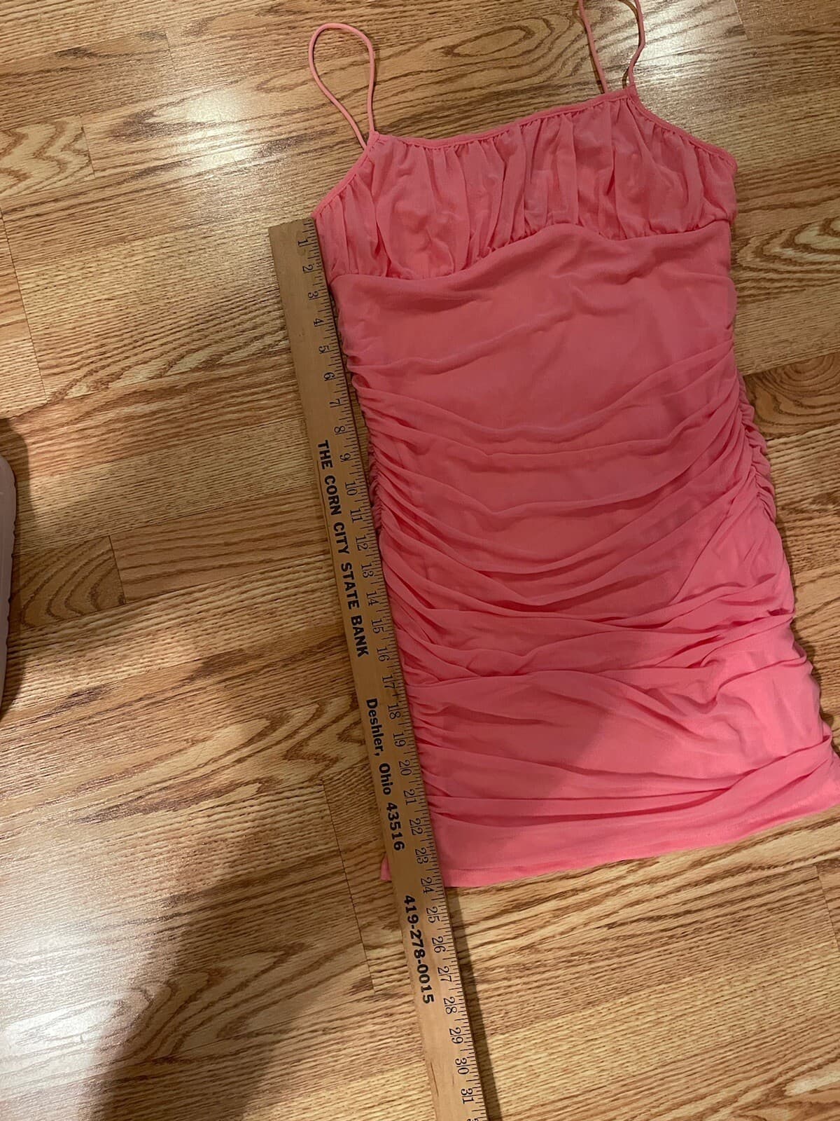 Shein EZwear pink cinched spaghetti strap dress 1XL-NWT - Thumbnail 3