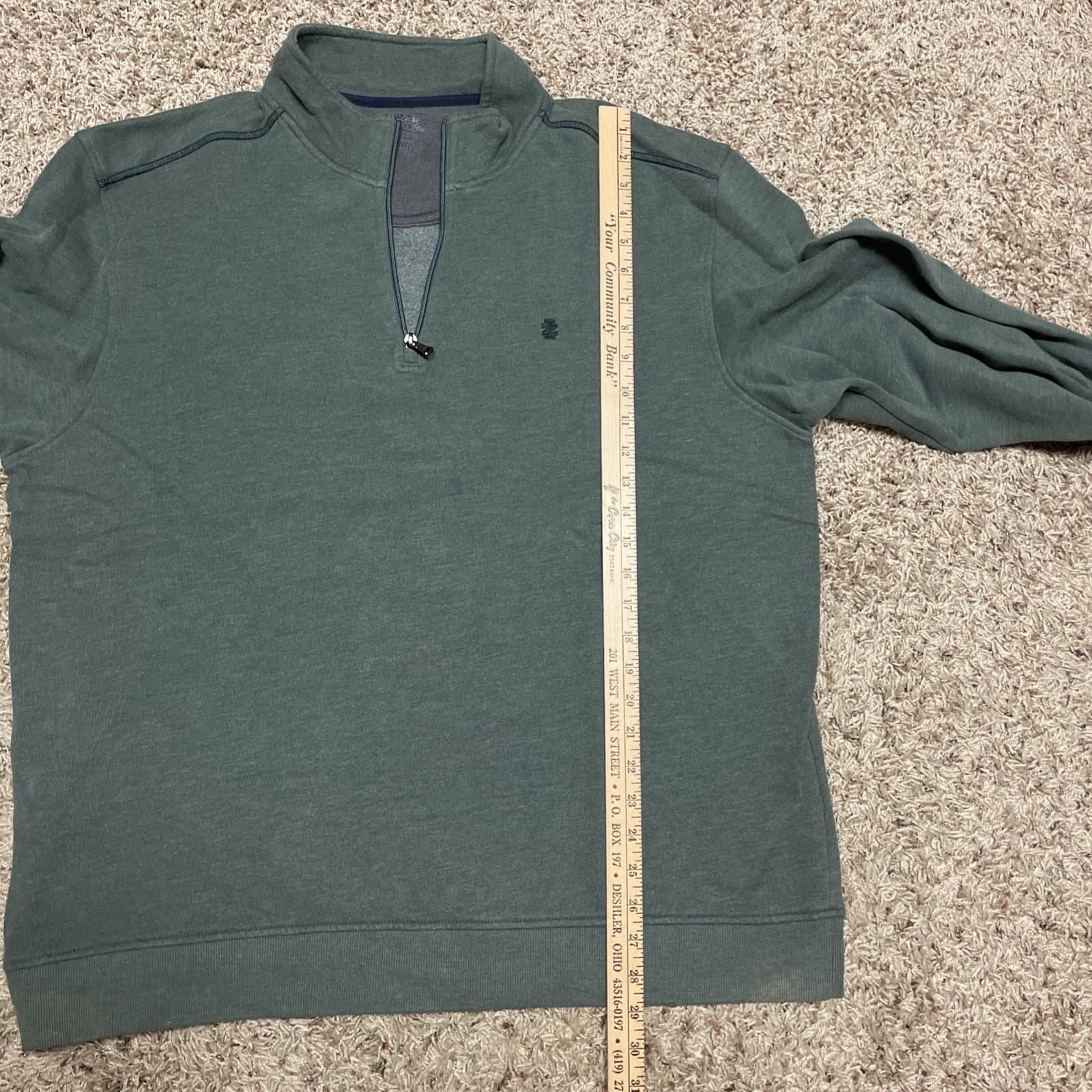 mens’ Izod green 1/4 zip XXL - Thumbnail 5