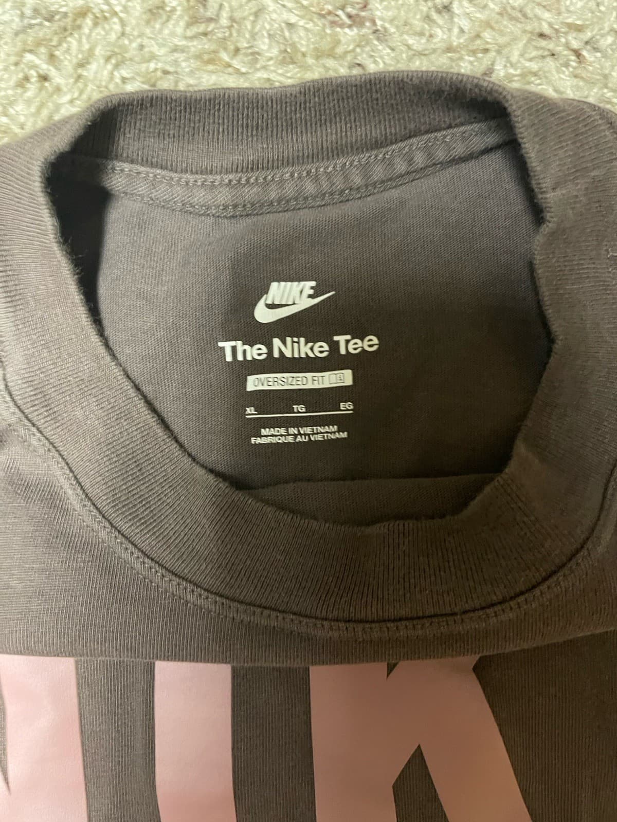 Nike Tee Oversized Womans XL brown pink - Thumbnail 3
