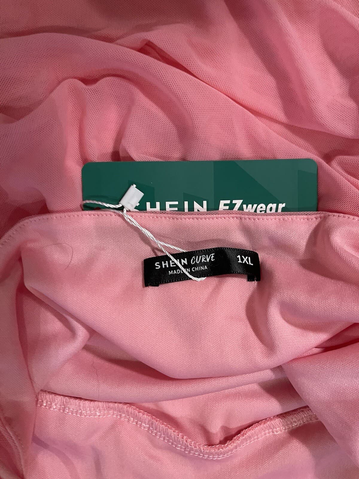 Shein EZwear pink cinched spaghetti strap dress 1XL-NWT - Thumbnail 7