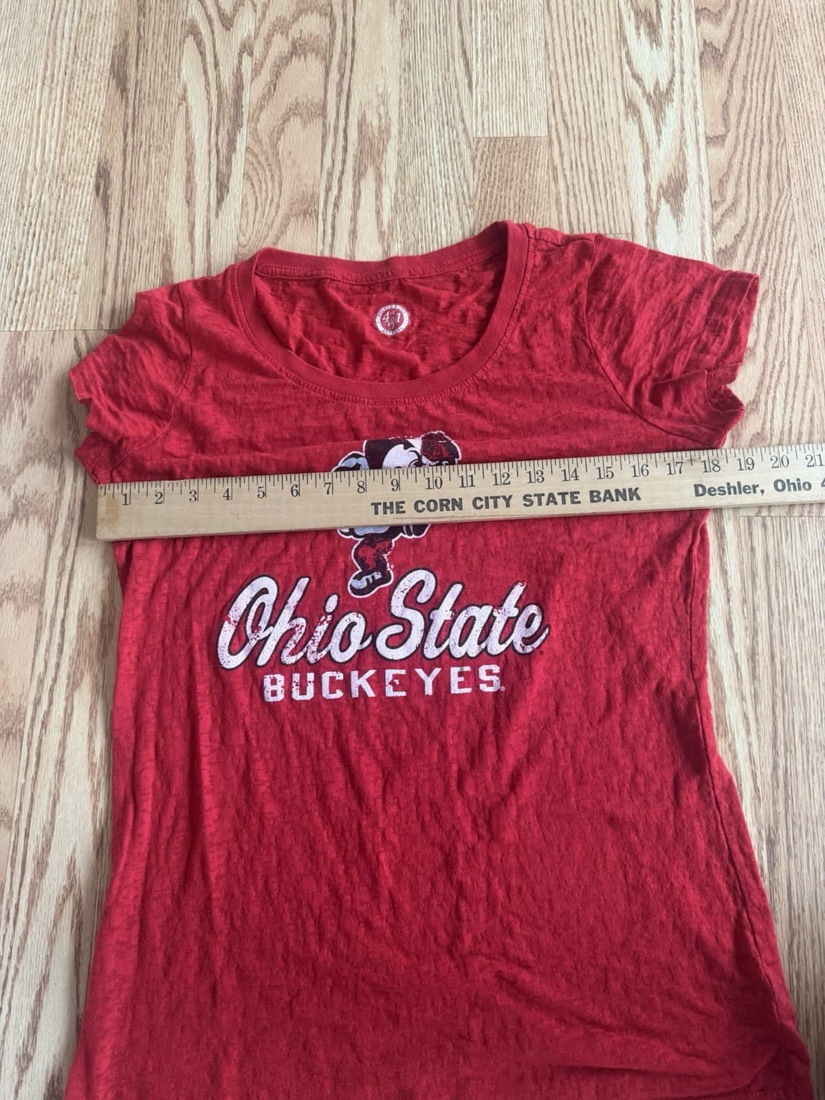 Ohio State Buckeyes red short sleeve 4th & 1 Apparel Womens' Large - Thumbnail 4