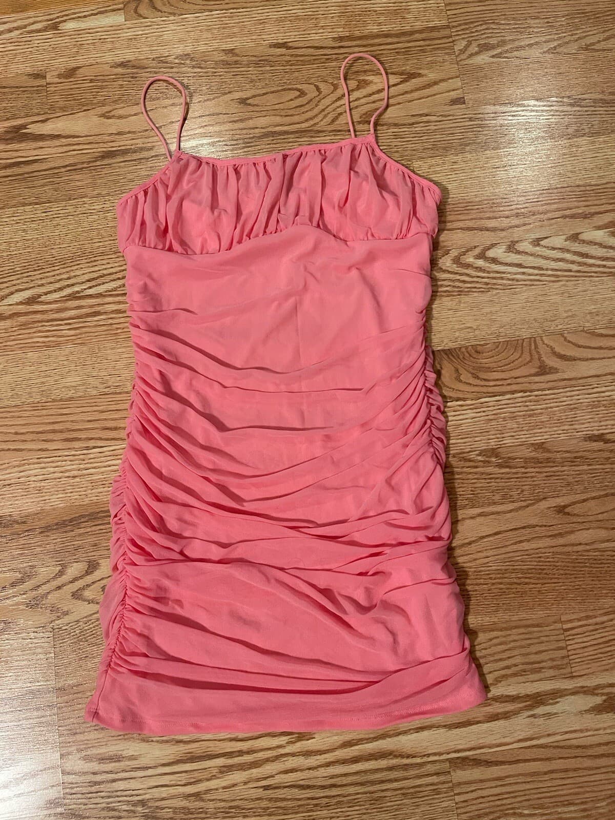 Shein EZwear pink cinched spaghetti strap dress 1XL-NWT - Thumbnail 2