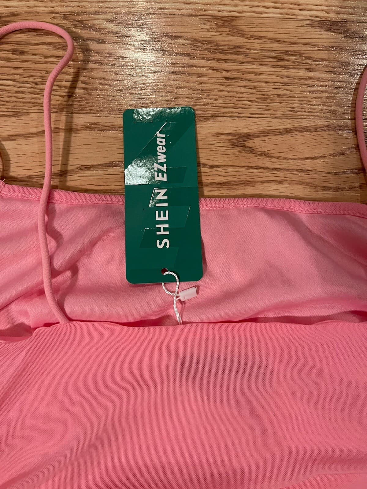 Shein EZwear pink cinched spaghetti strap dress 1XL-NWT - Thumbnail 6