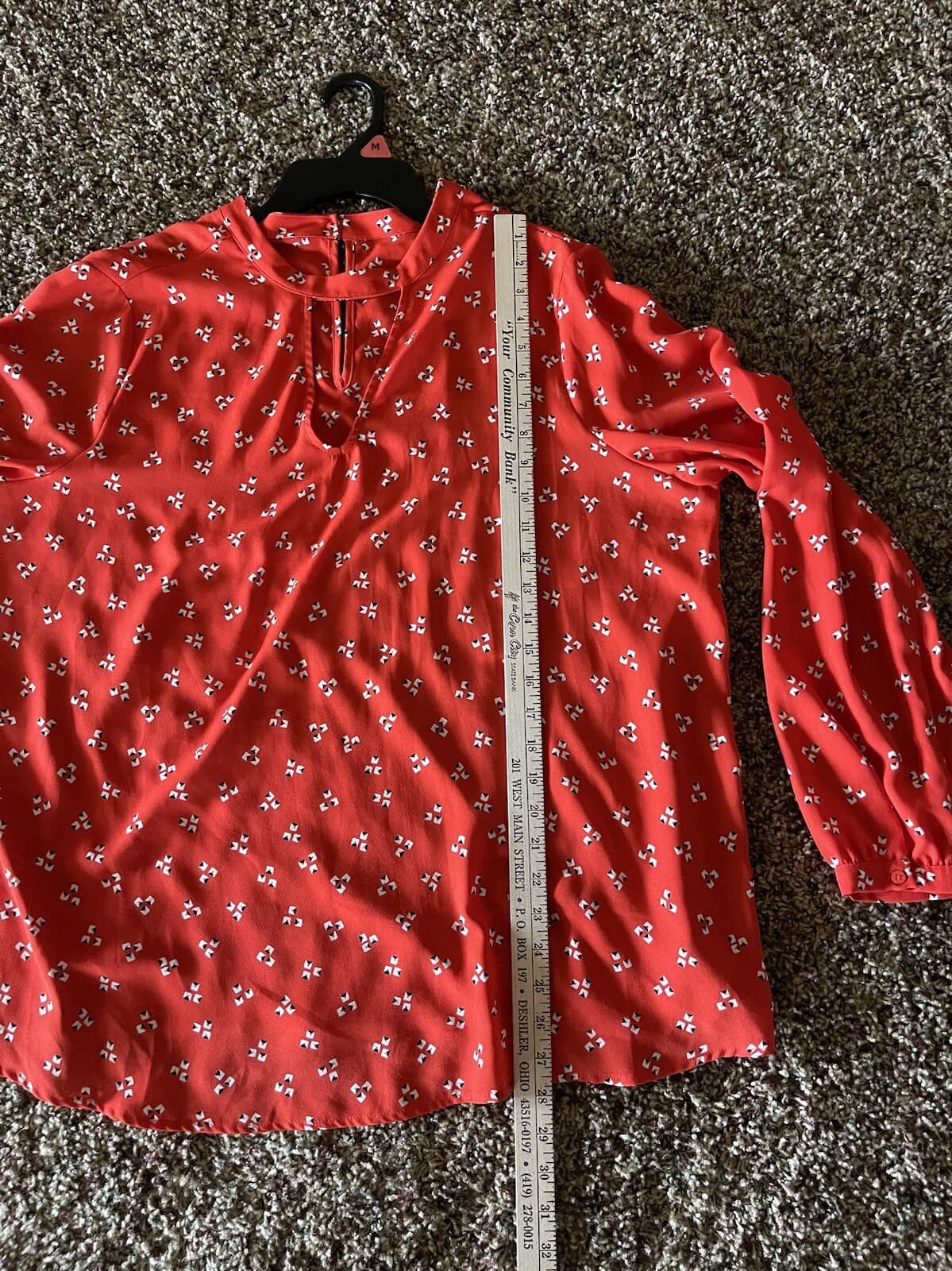 Orange colorful plus size blouse cutout neck - Thumbnail 4