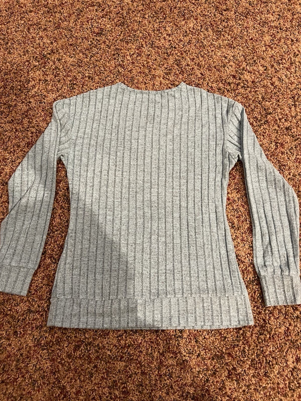 Aqua ribbed V-neck shirt top sweater Med - NWOT - Thumbnail 6