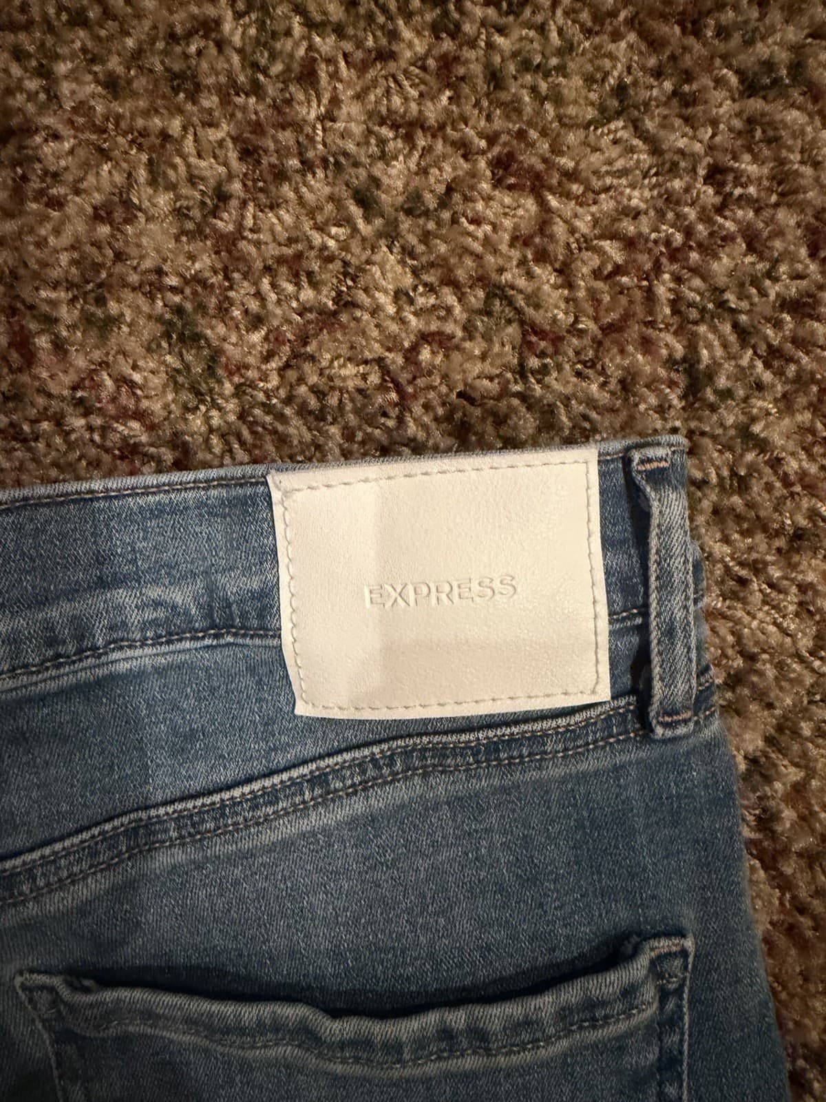 Express Conscious Edit Med Wash cropped skinny-straight leg jeans 10R - Thumbnail 2