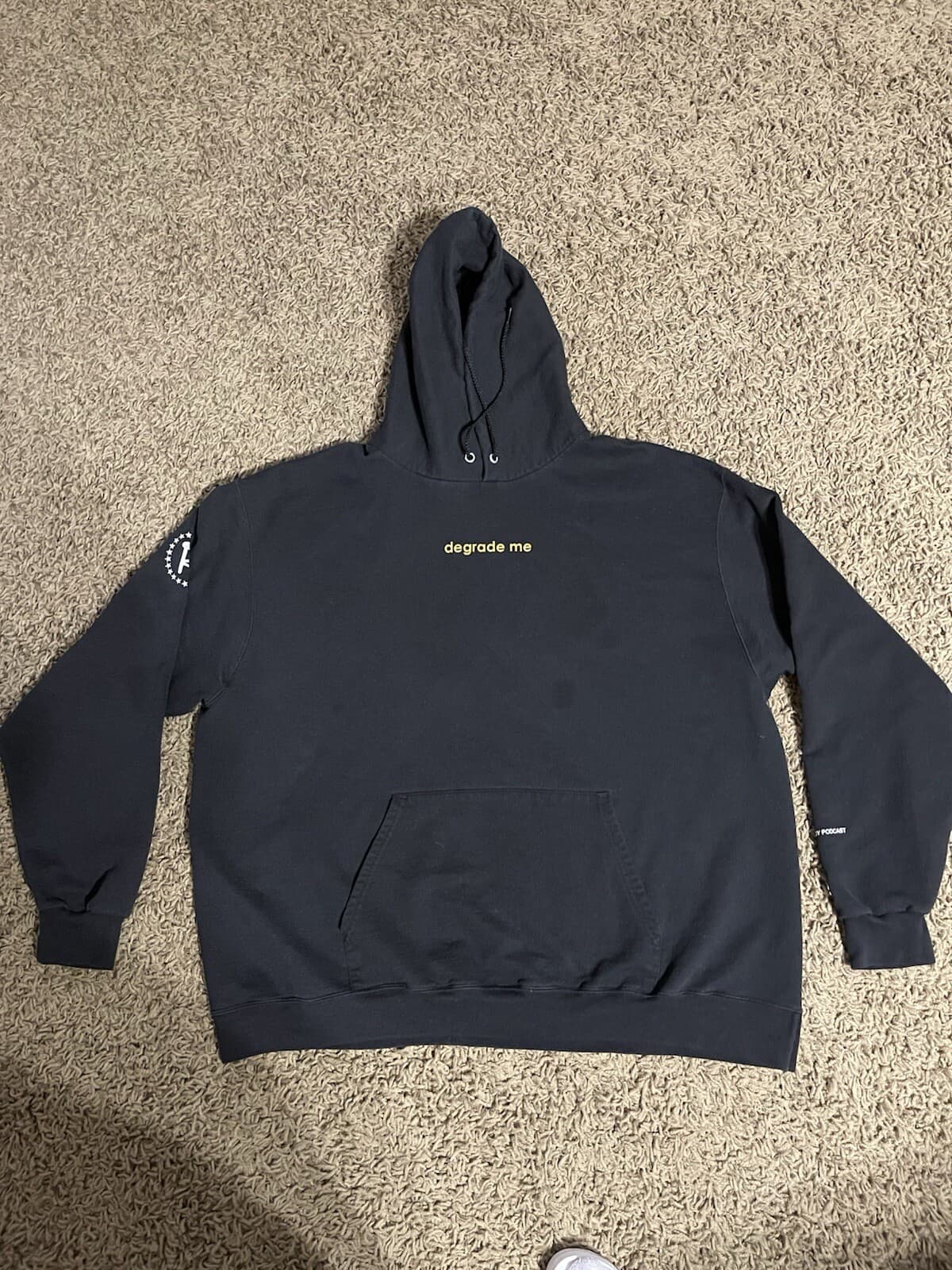 degrade me Call her Daddy Podcast Champion black hoodie sweatshirt 2XL - Thumbnail 9