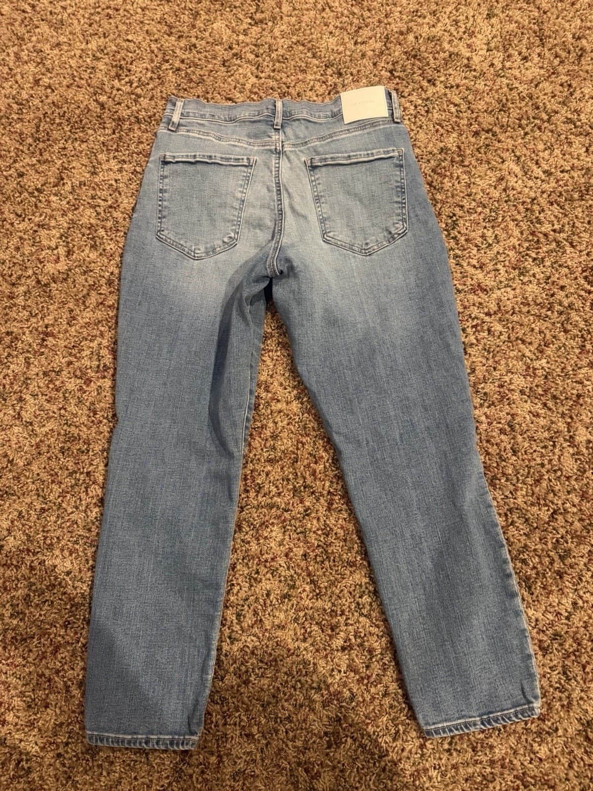 Express Conscious Edit Med Wash cropped skinny-straight leg jeans 10R - Thumbnail 3