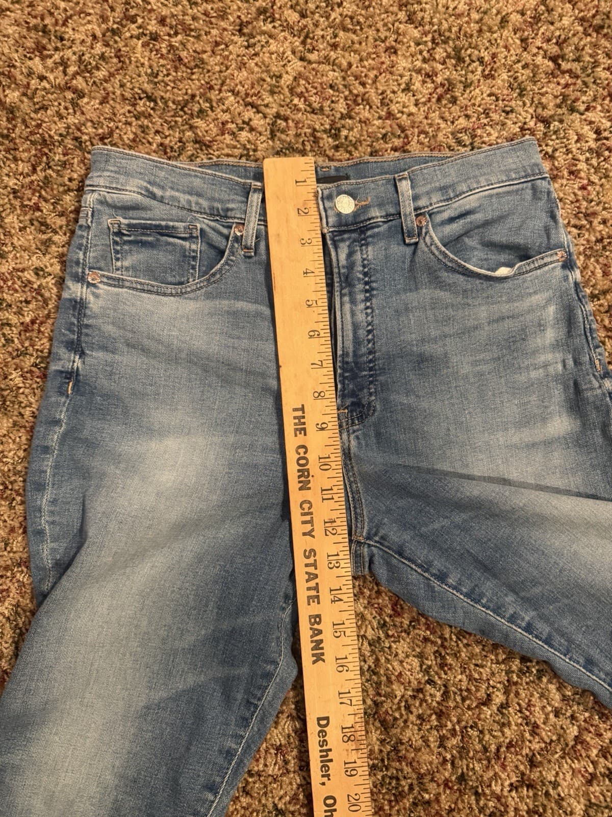 Express Conscious Edit Med Wash cropped skinny-straight leg jeans 10R - Thumbnail 5