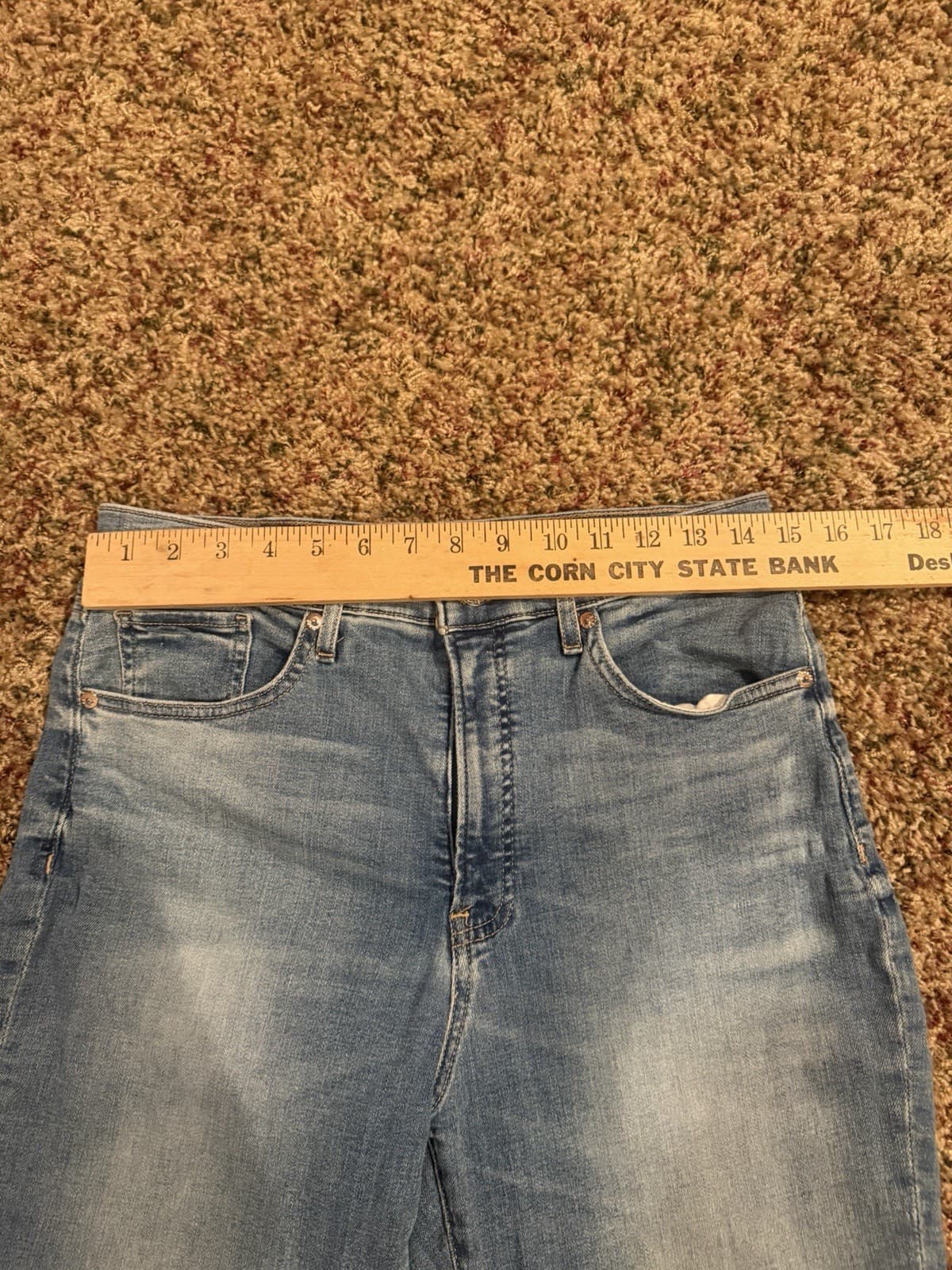 Express Conscious Edit Med Wash cropped skinny-straight leg jeans 10R - Thumbnail 4