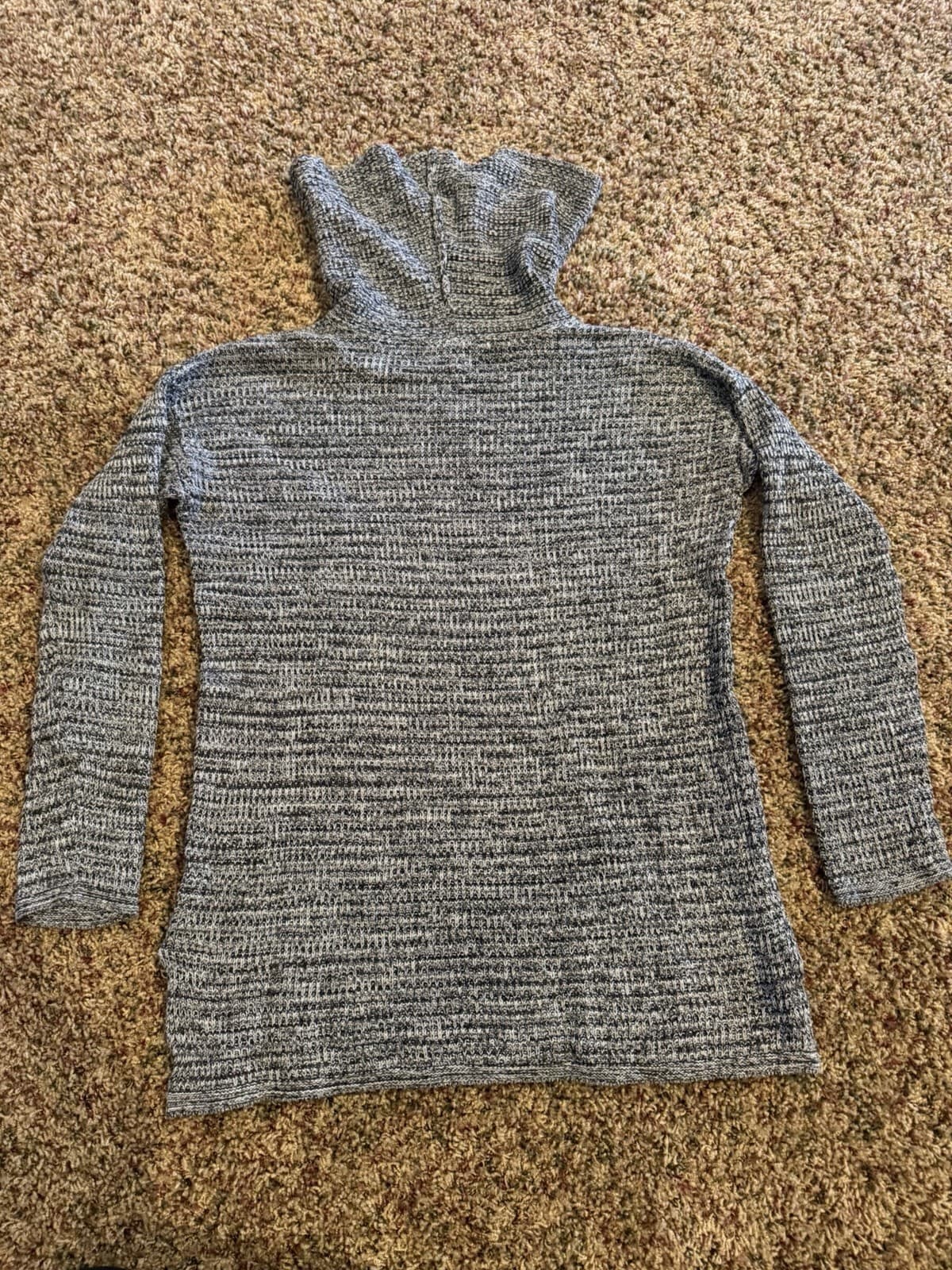eight eight eight long tunic sweater cowl neck Medium black white - Thumbnail 6