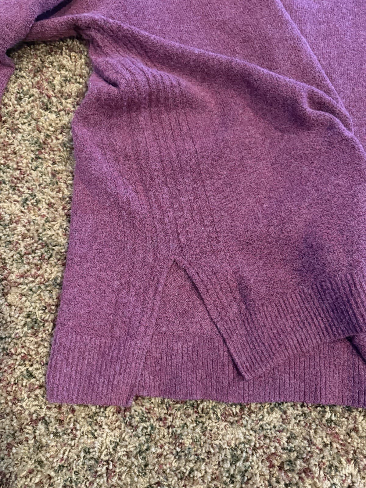 So long tunic purple cowl neck sweater Medium - Thumbnail 8