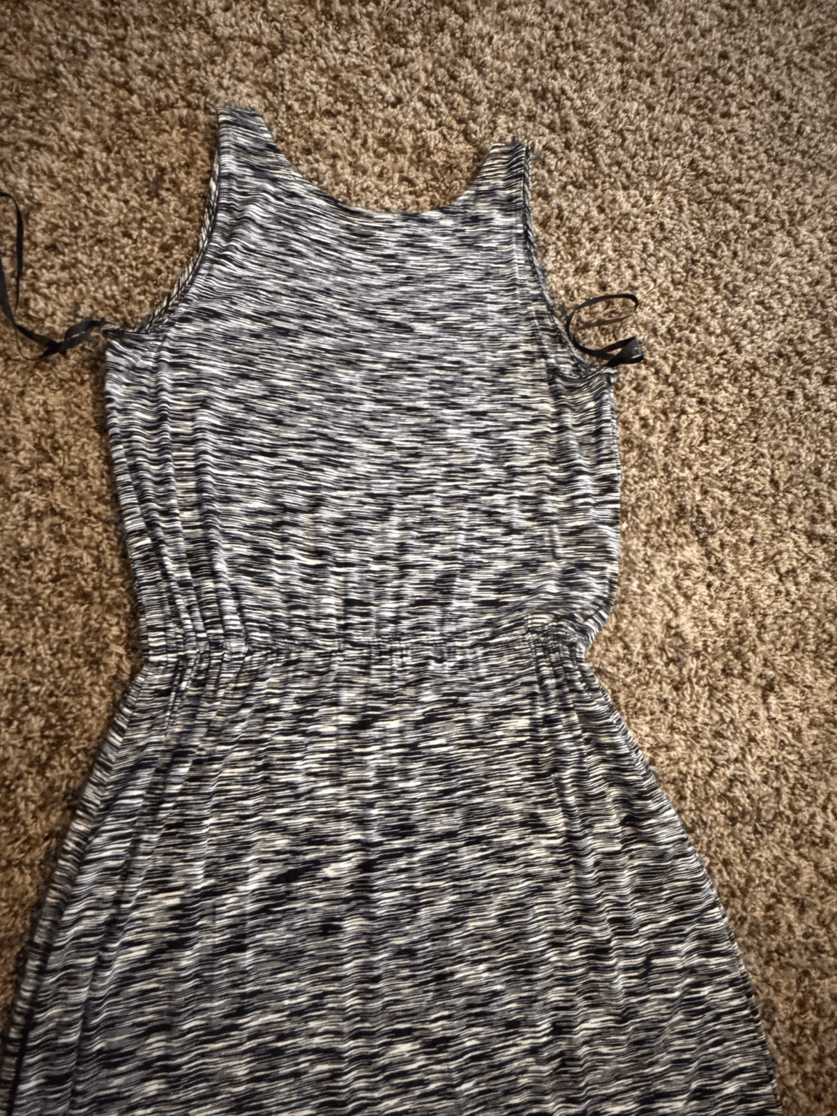 Womens Sleeveless Black & White Maxi Dress Medium by Love Fire - Thumbnail 10