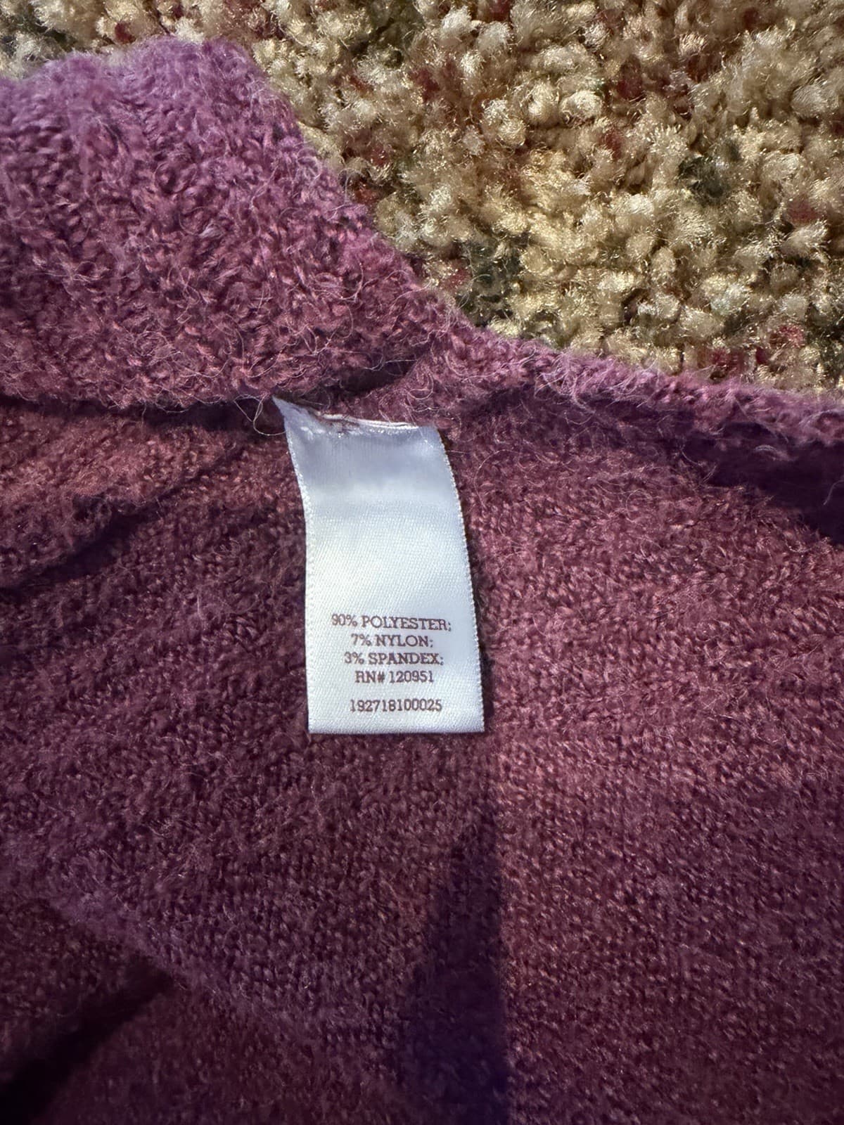 So long tunic purple cowl neck sweater Medium - Thumbnail 9