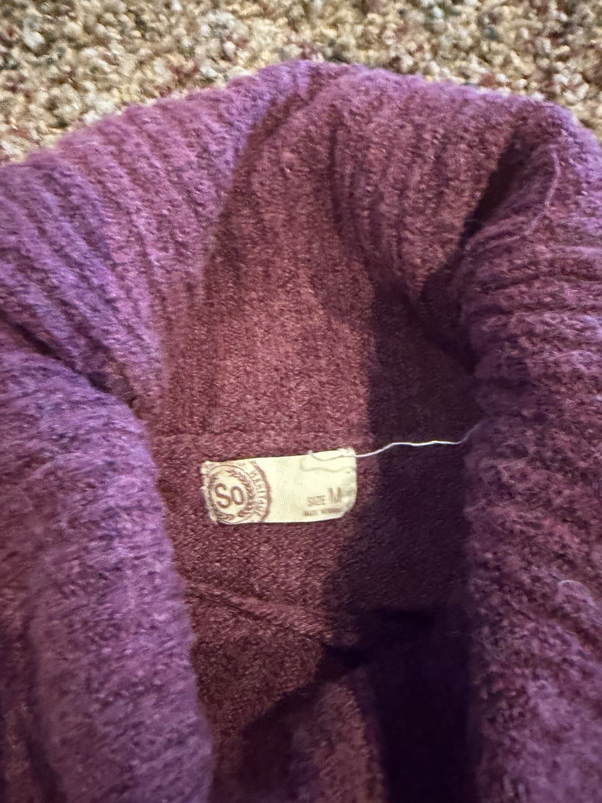 So long tunic purple cowl neck sweater Medium - Thumbnail 6