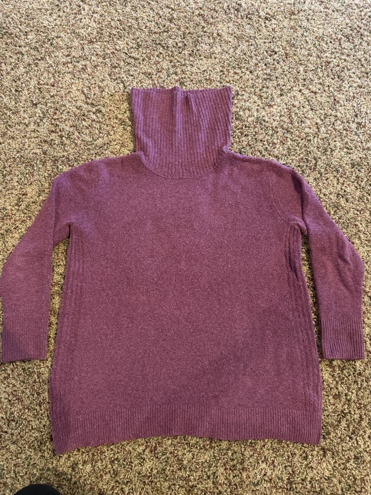 So long tunic purple cowl neck sweater Medium