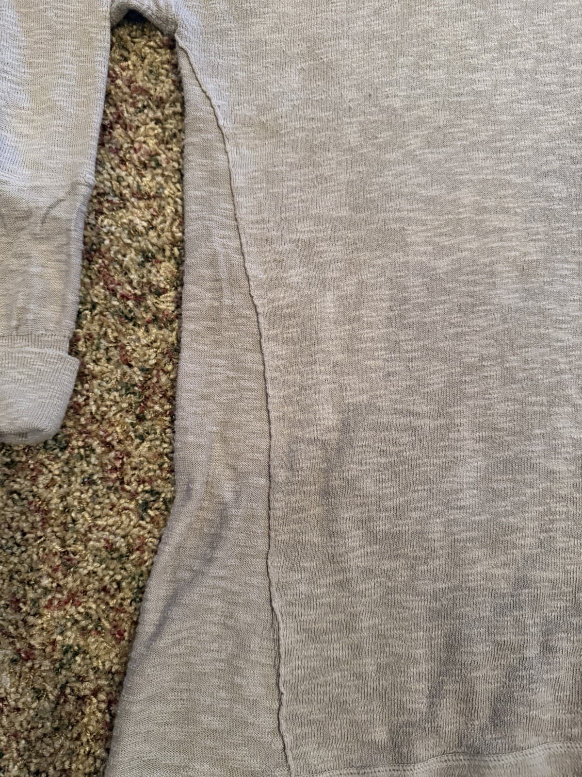 If It Were Me long tunic tan cowl neck lightweight sweater Large - Thumbnail 6