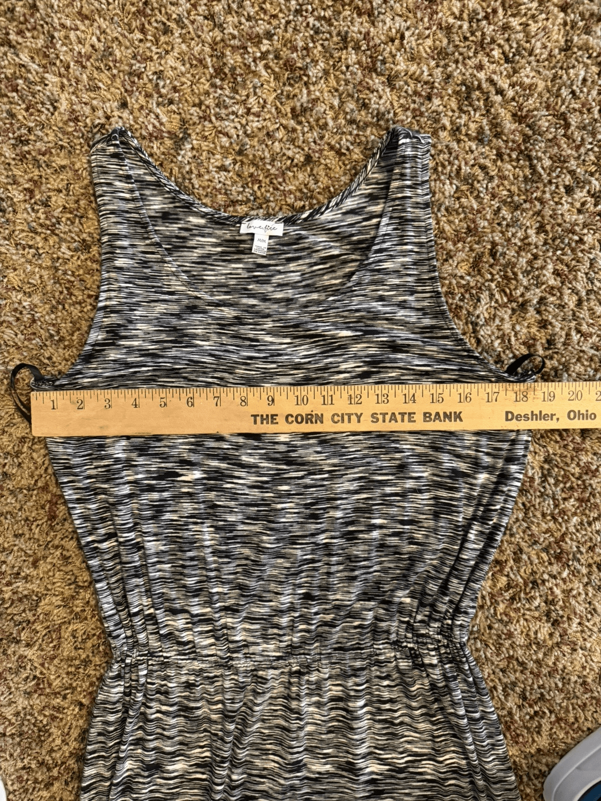 Womens Sleeveless Black & White Maxi Dress Medium by Love Fire - Thumbnail 4
