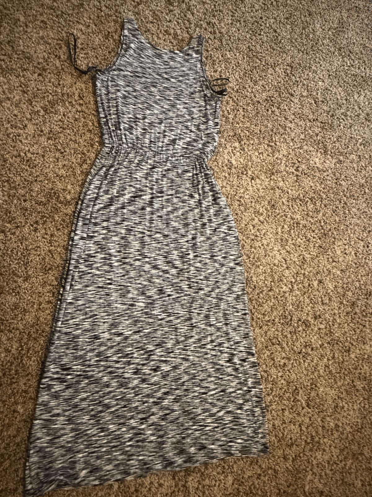 Womens Sleeveless Black & White Maxi Dress Medium by Love Fire - Thumbnail 9