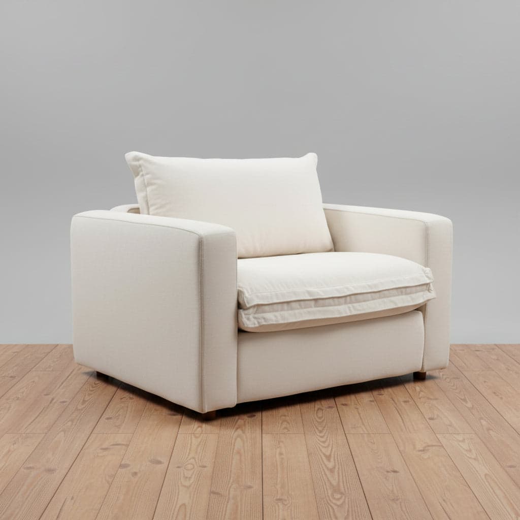 Homebody Ivory Linen Coconut Shell Recliner Chair FFE258-324 - Thumbnail 2